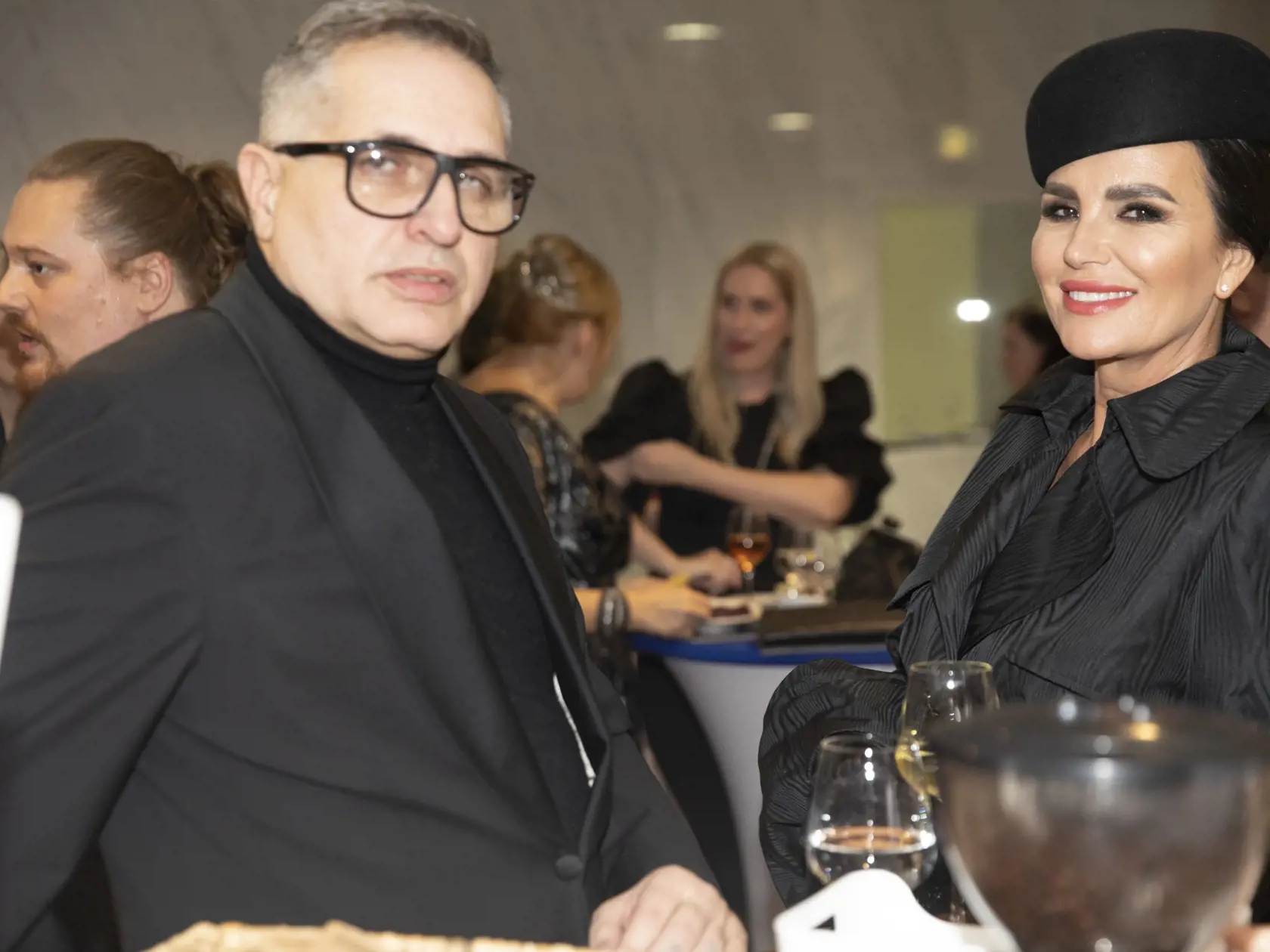 Na snímke je after party  Krištáľového krídla 2023 v novej budove SND.
Silvia Lakatošová