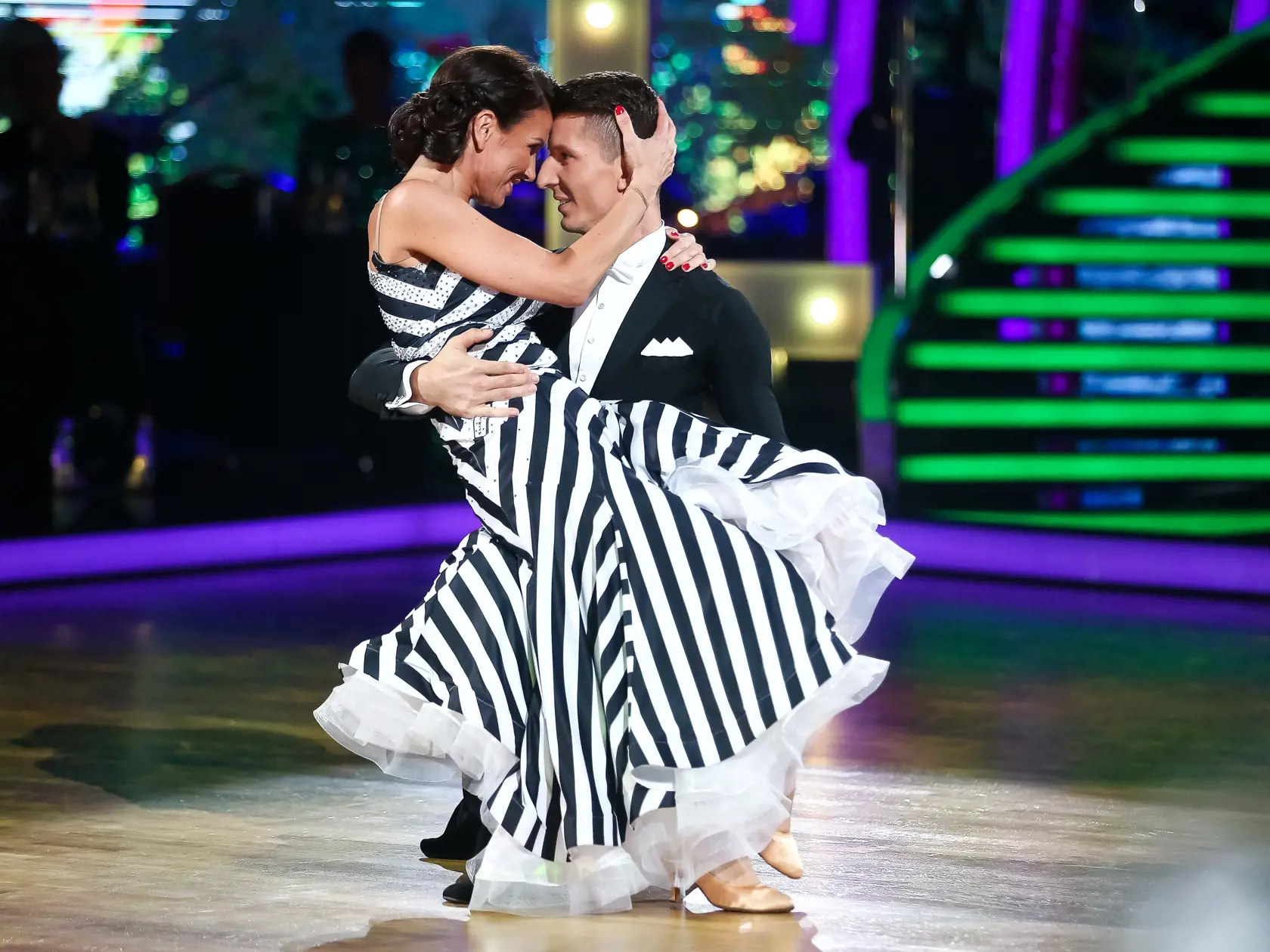 5.kolo tanečnej súťaže celebrít Lets Dance vysielané naživo z Bratislavskej Incheby. Na snímke Silvia Lakatošová a David Schavel