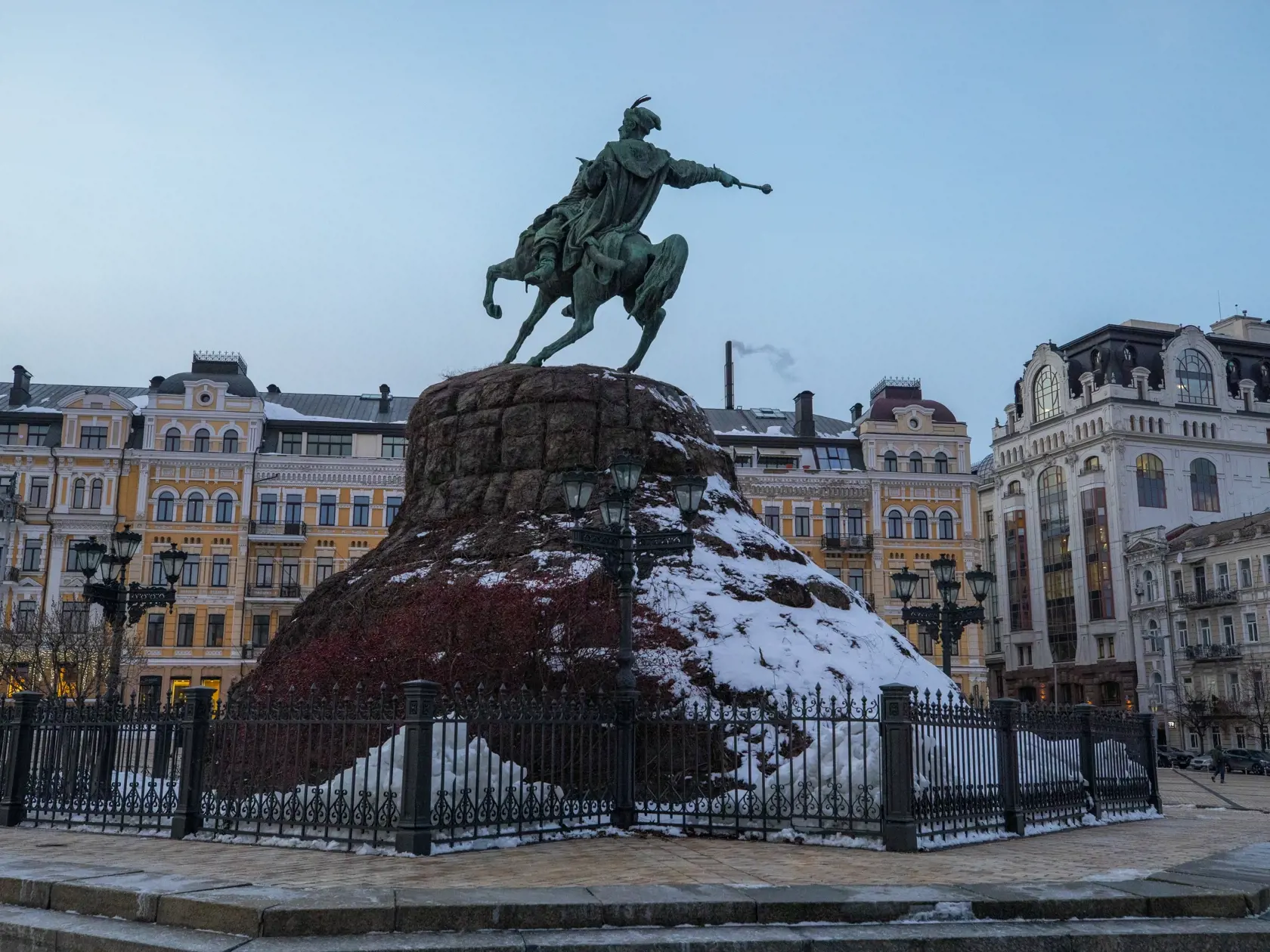  Ukrajina v napätej situaácií v konflikte s Ruskom.
Na snímke Kyjev.