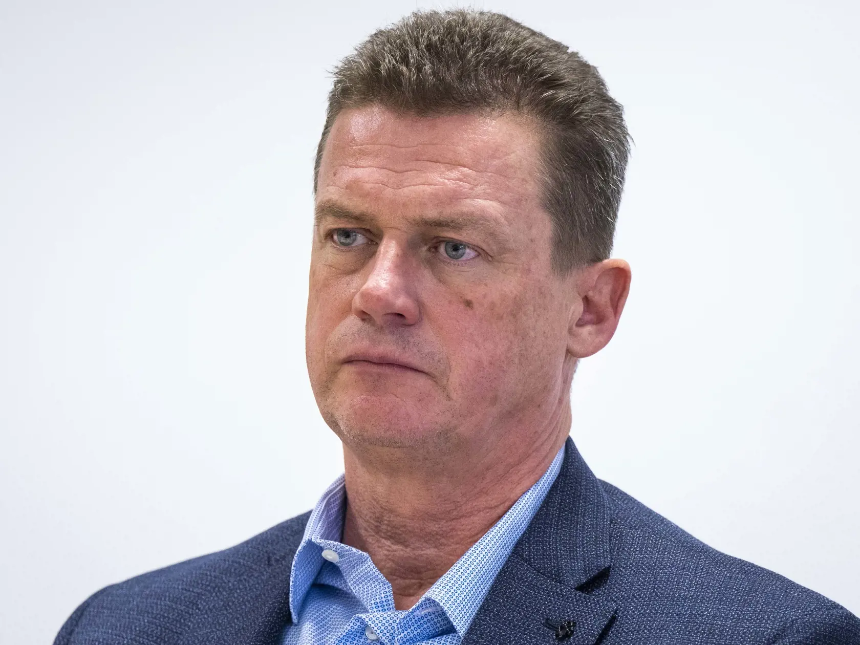Na snímke prvý viceprezident Asociácie nemocníc Slovenska (ANS) Igor Pramuk počas tlačovej konferencie na tému Dofinancovanie na rok 2024 - 2025, zmluvy so zdravotnými poisťovňami a konsolidačný balíček 17. októbra 2024 v Bratislave. FOTO TASR - Jakub Kotian