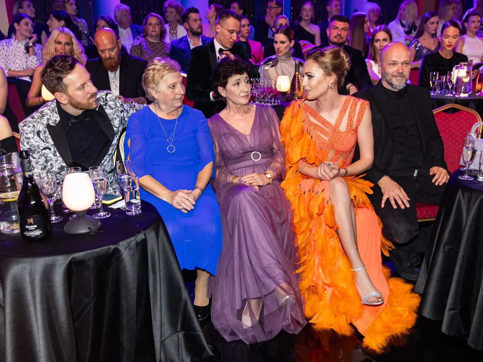 Finále tanečnej súťaže "Let's Dance 2023" v Bratislave. Na snímke Miro Jaroš s mamou a Mária Čírová s manželom.