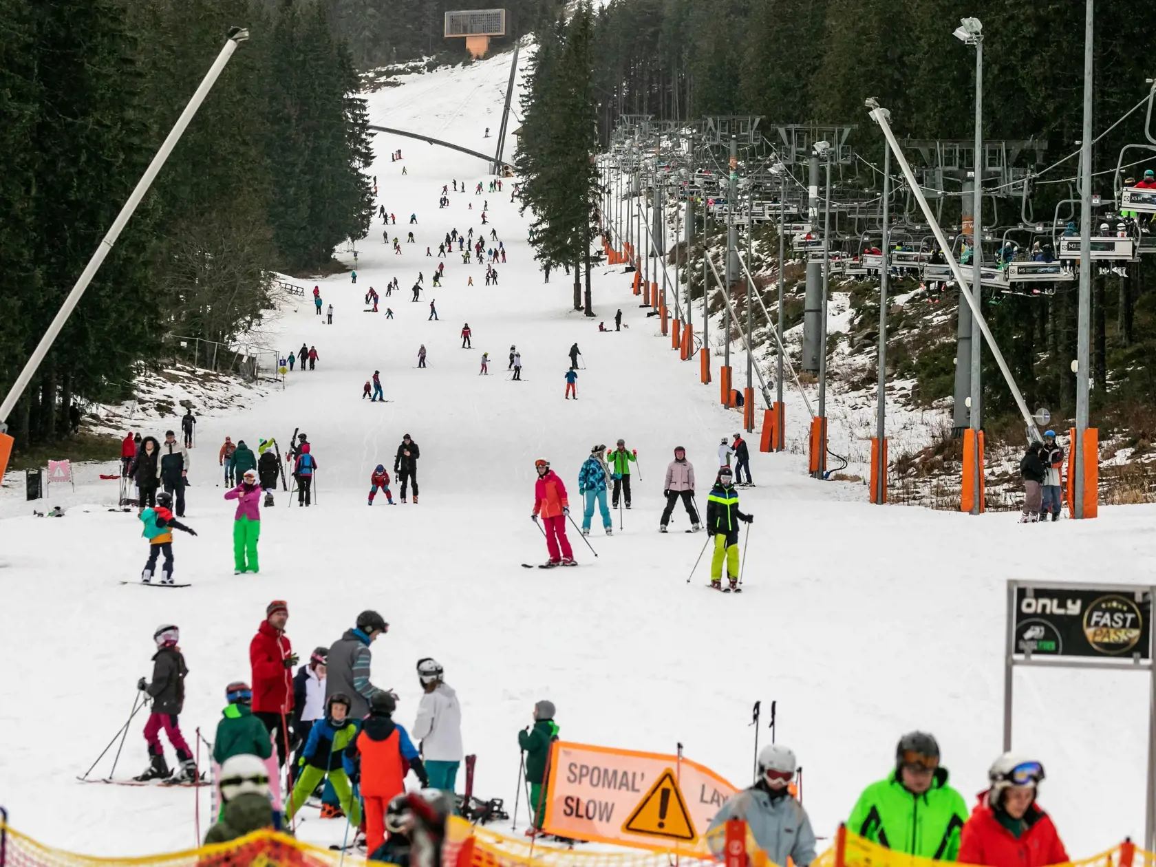Na snímke je lyžiarske stredisko Jasná, severná strana Chopok. 
