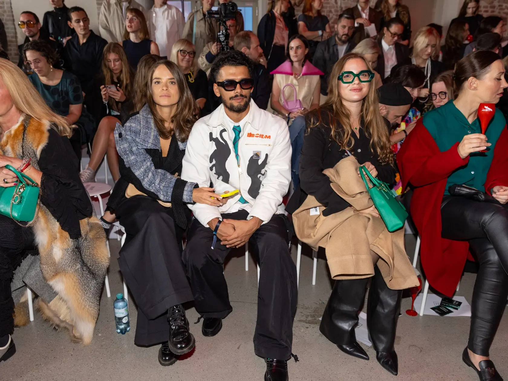 Módna šou Mercedes-Benz Fashion LIVE! 2024. Na snímke Kristína Svarinská s priateľom Miroslavom Baloghom.
