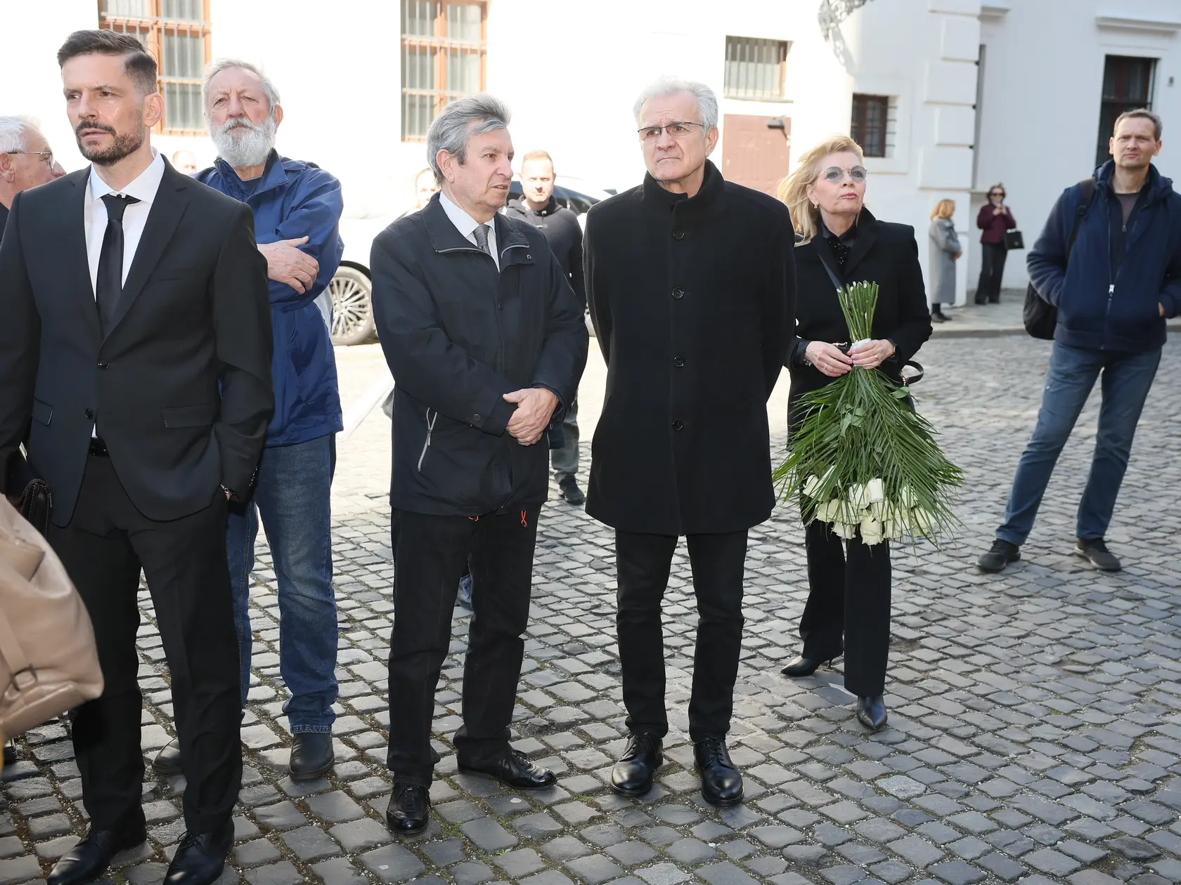 Posledná rozlúčka s hercom Štefanom Kvietikom († 90) v Katedrále sv. Martina v Bratislave. Štefan Bučko.