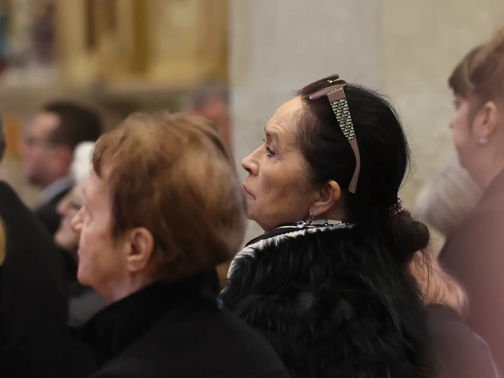 Posledná rozlúčka s hercom Štefanom Kvietikom († 90) v Dóme sv. Martina v Bratislave. Hana Gregorová
