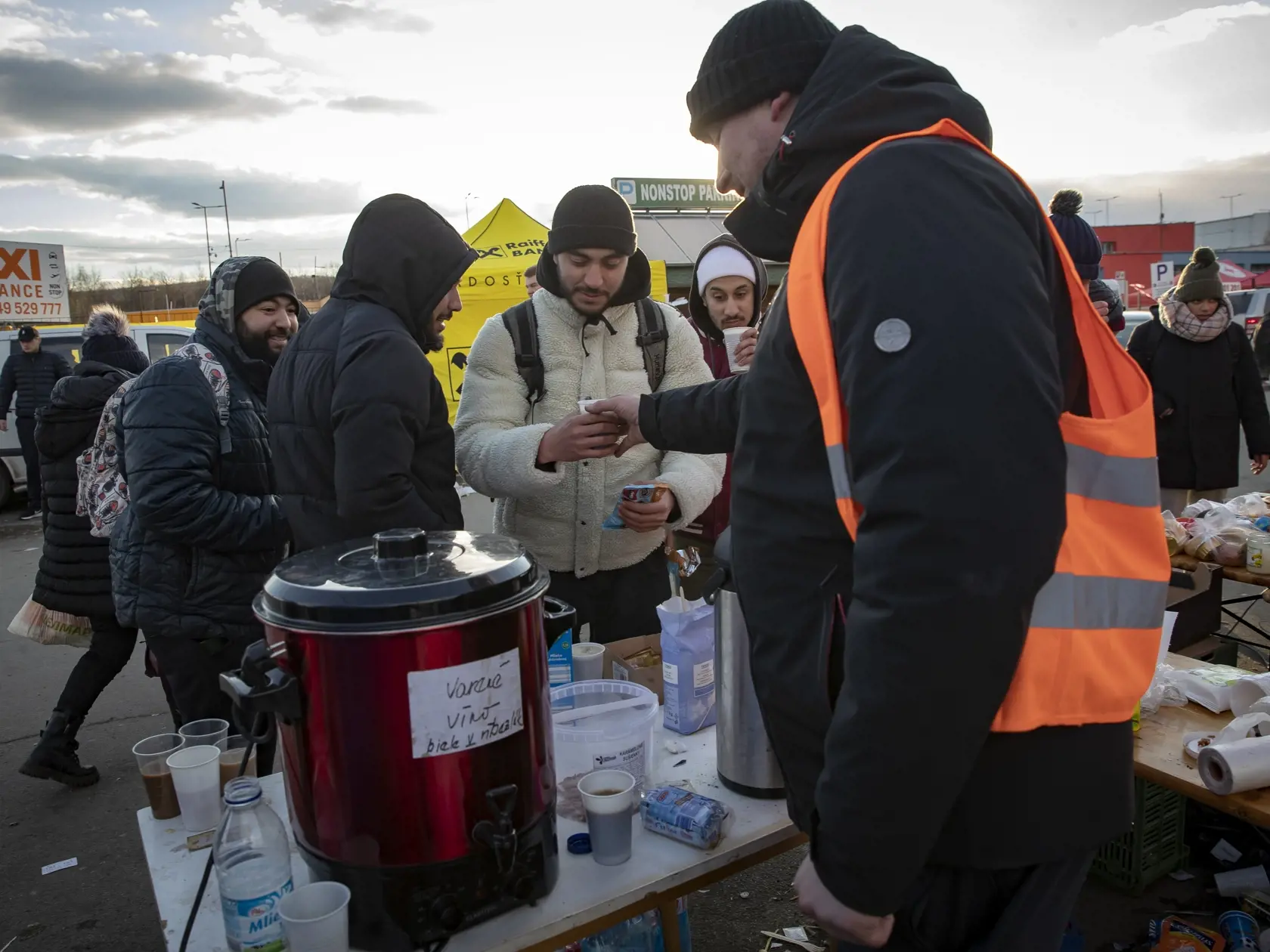 Situácia na hraničnom priechode Vyšné Nemeckév pondelok 28. februára.