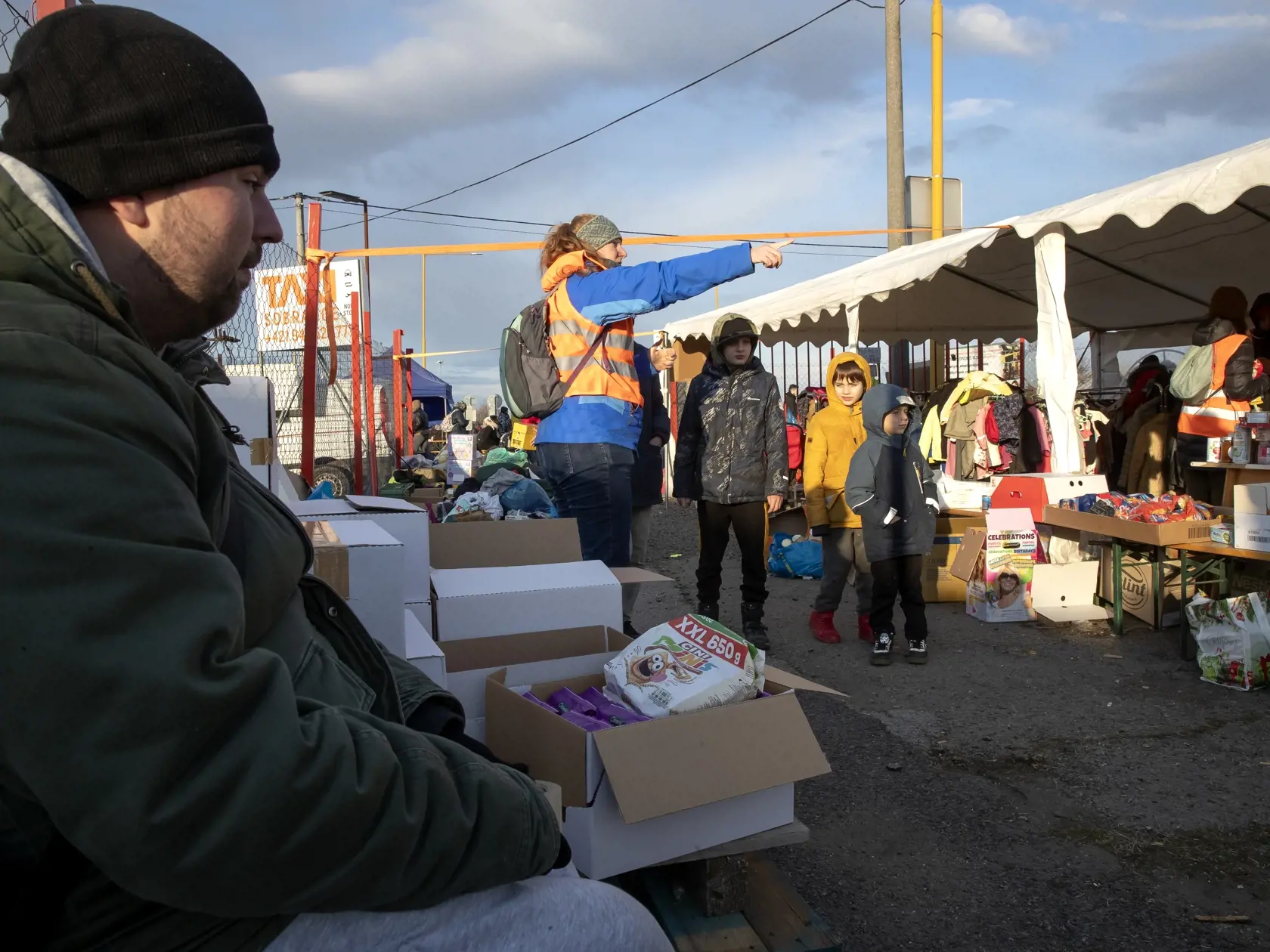 Situácia na hraničnom priechode Vyšné Nemeckév pondelok 28. februára.