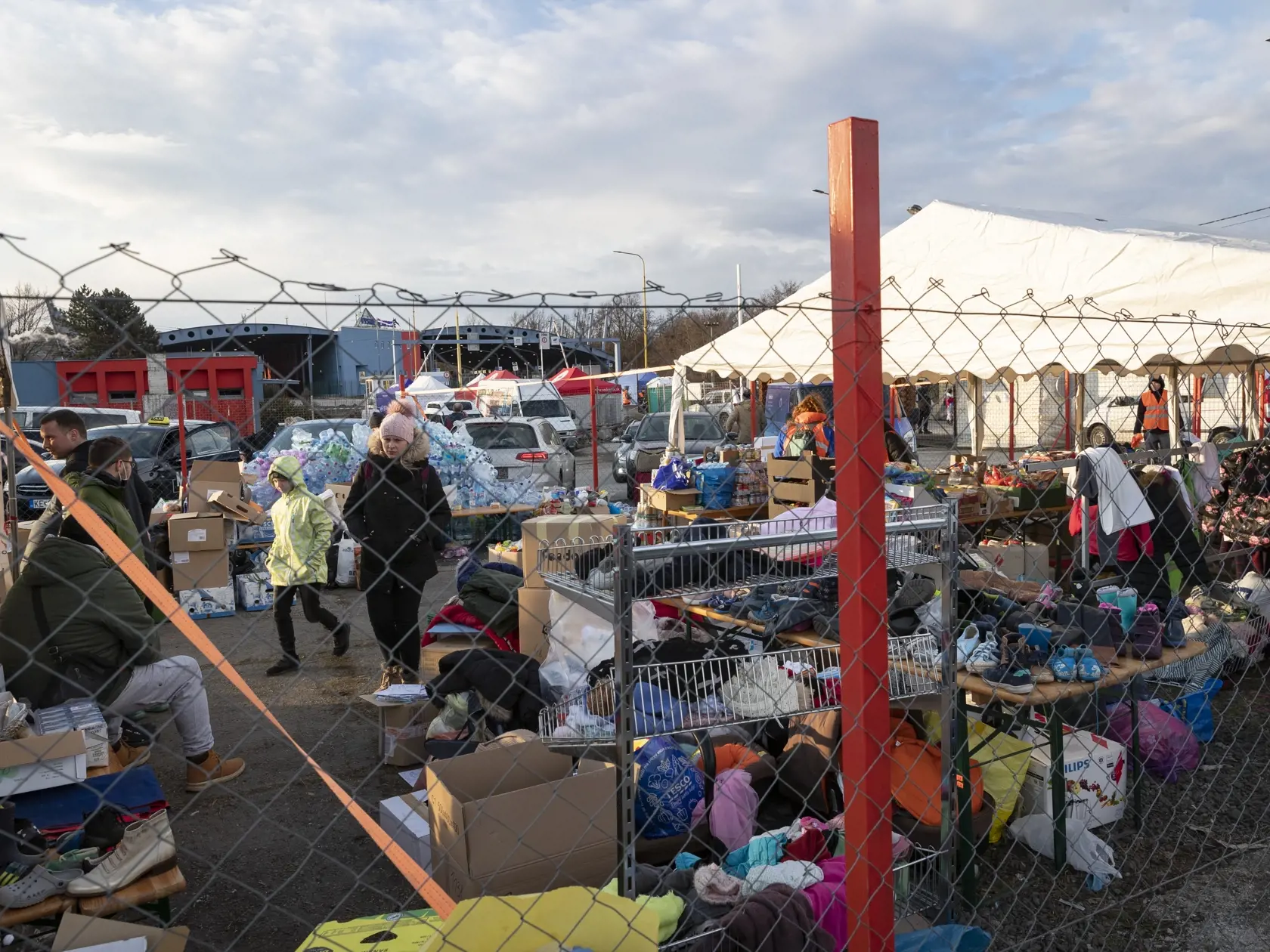 Situácia na hraničnom priechode Vyšné Nemeckév pondelok 28. februára.
