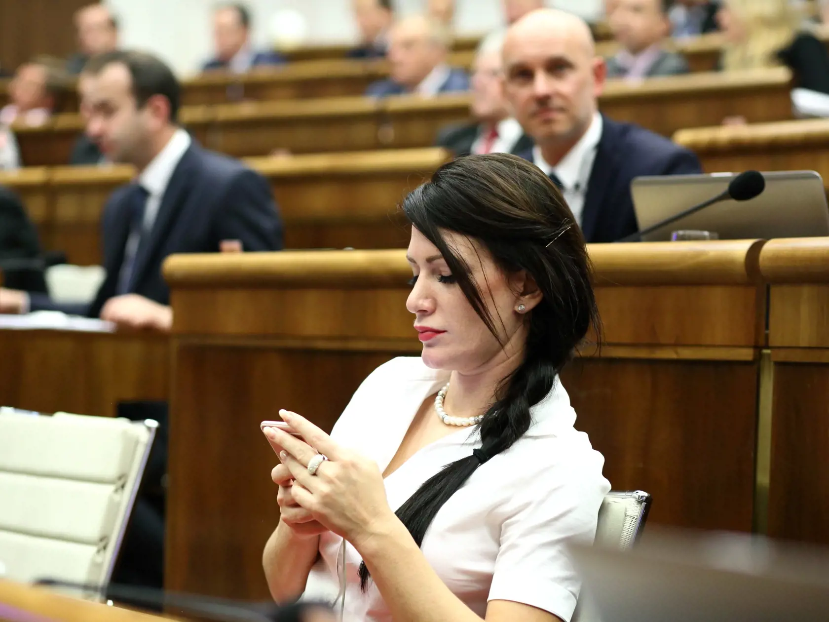 Na snímke poslankyňa NR SR Jana Cigániková (SaS)