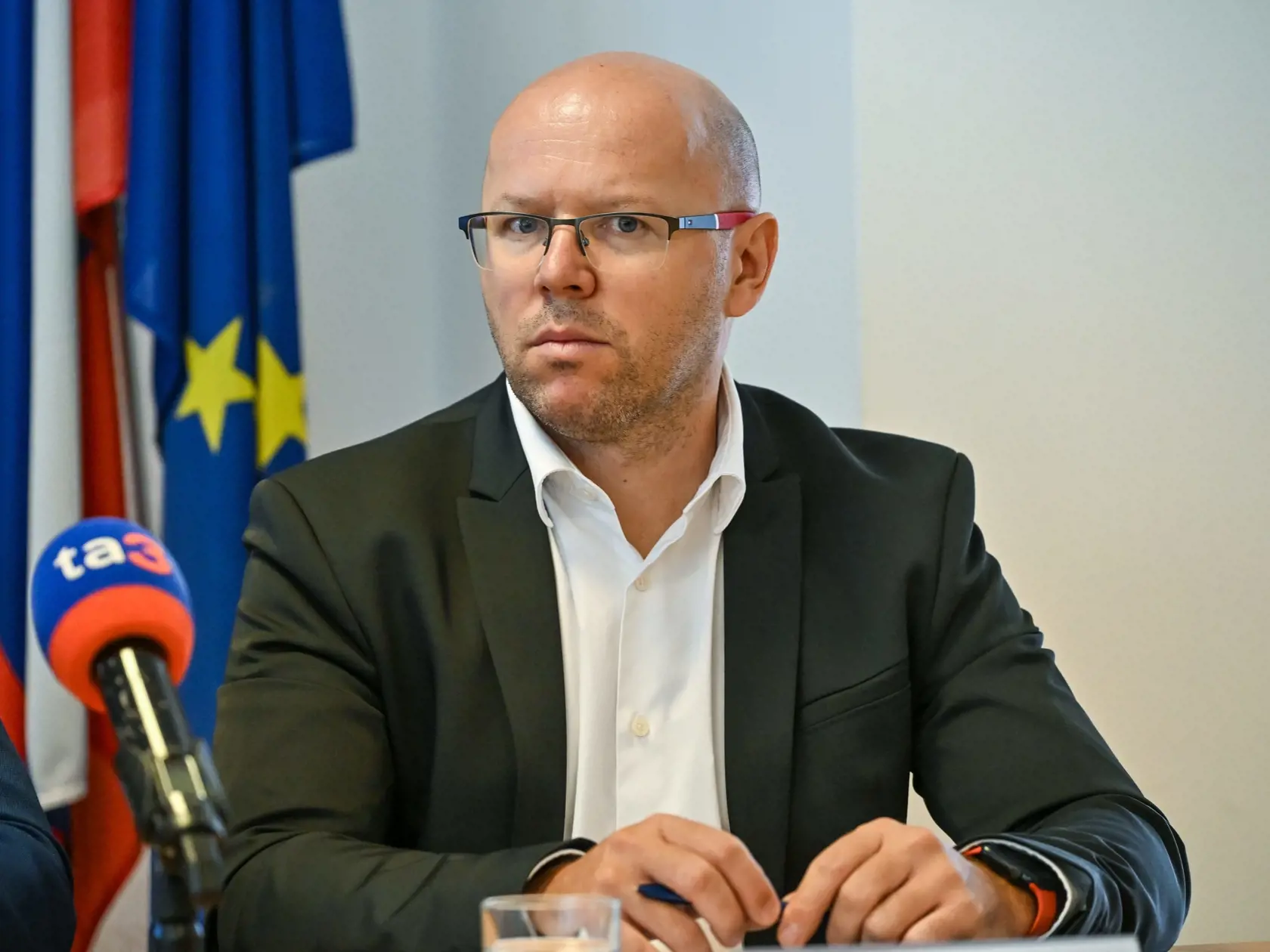 Na snímke bývalý riaditeľ Národnej kriminálnej agentúry (NAKA) Ľubomír Daňko počas tlačovej konferencie Policajného zboru SR na tému Príprava vraždy policajta 16. augusta 2023 v Bratislave. FOTO TASR - Pavol Zachar