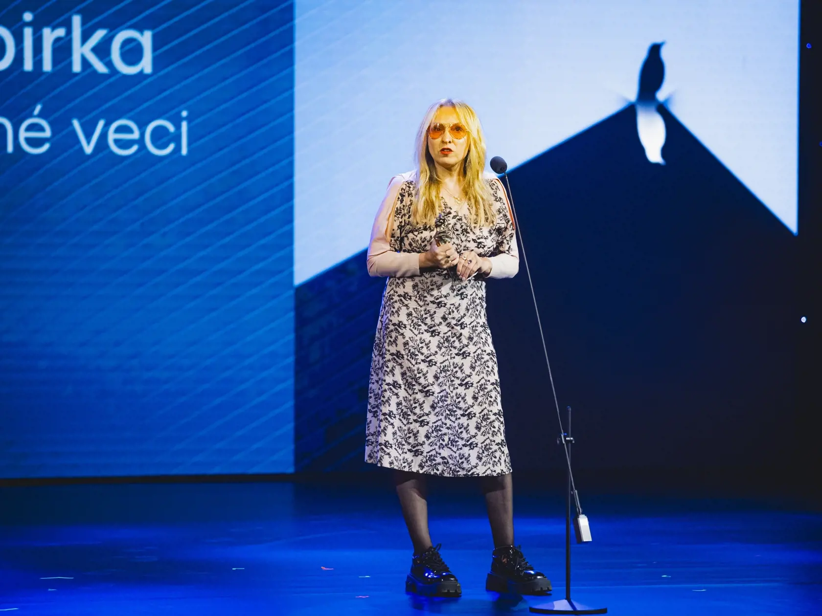 Na snímke Kateřina Žbirková počas slávnostného galavečera Cien SOZA 2022.