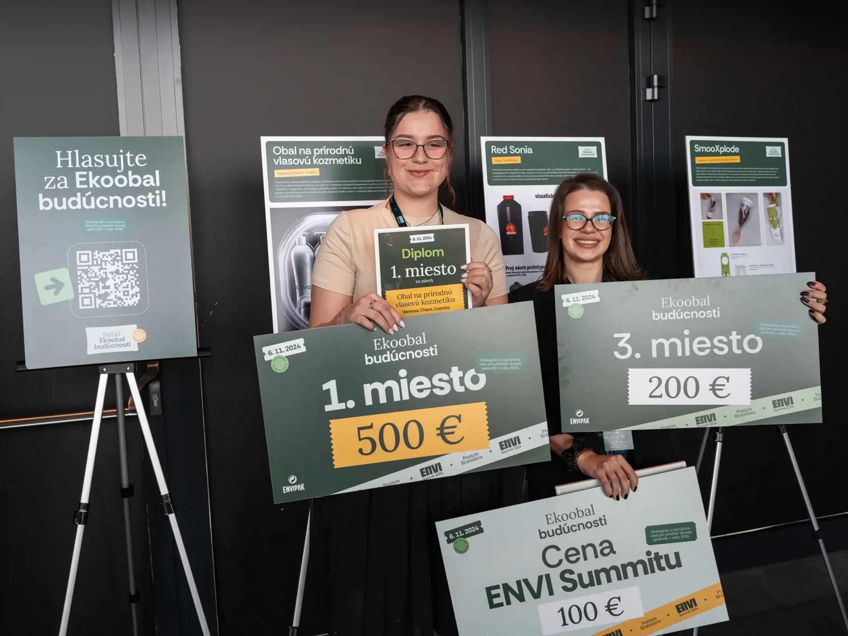 Víťazky súťaže Ekoobal budúcnosti 2024. 