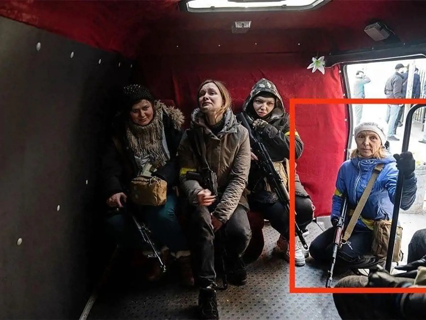 Podľa Rusov sa Olena Kurilo (52) pridala k civilistom, ktorí chránia svoju vlasť. Na fotografii však nie je ona, hovorí jej dcéra.