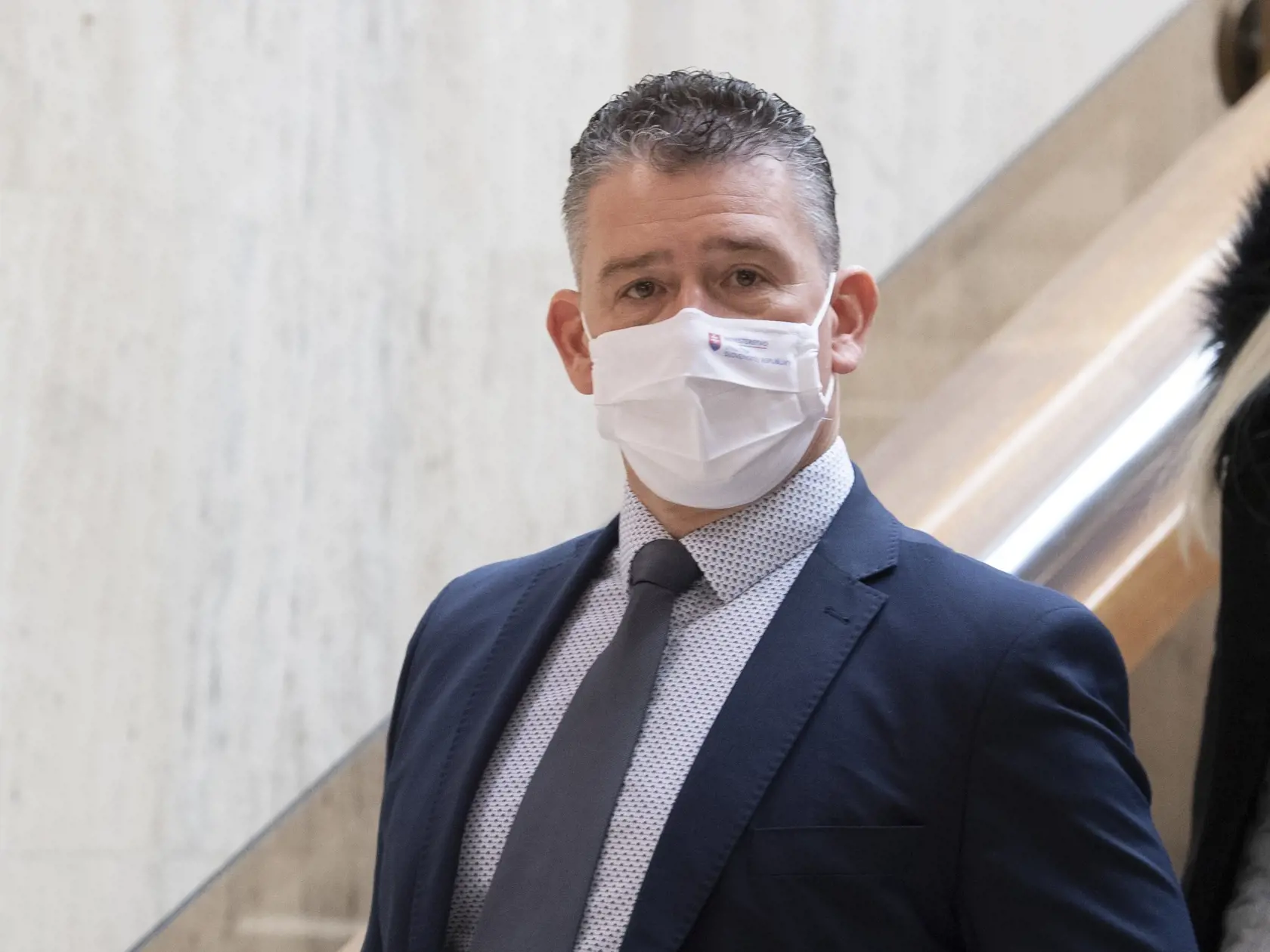 Na snímke minister vnútra SR Roman Mikulec (OĽaNO) po 72. rokovaní vlády SR 1. februára 2021 v Bratislave. FOTO TASR - Pavel Neubauer