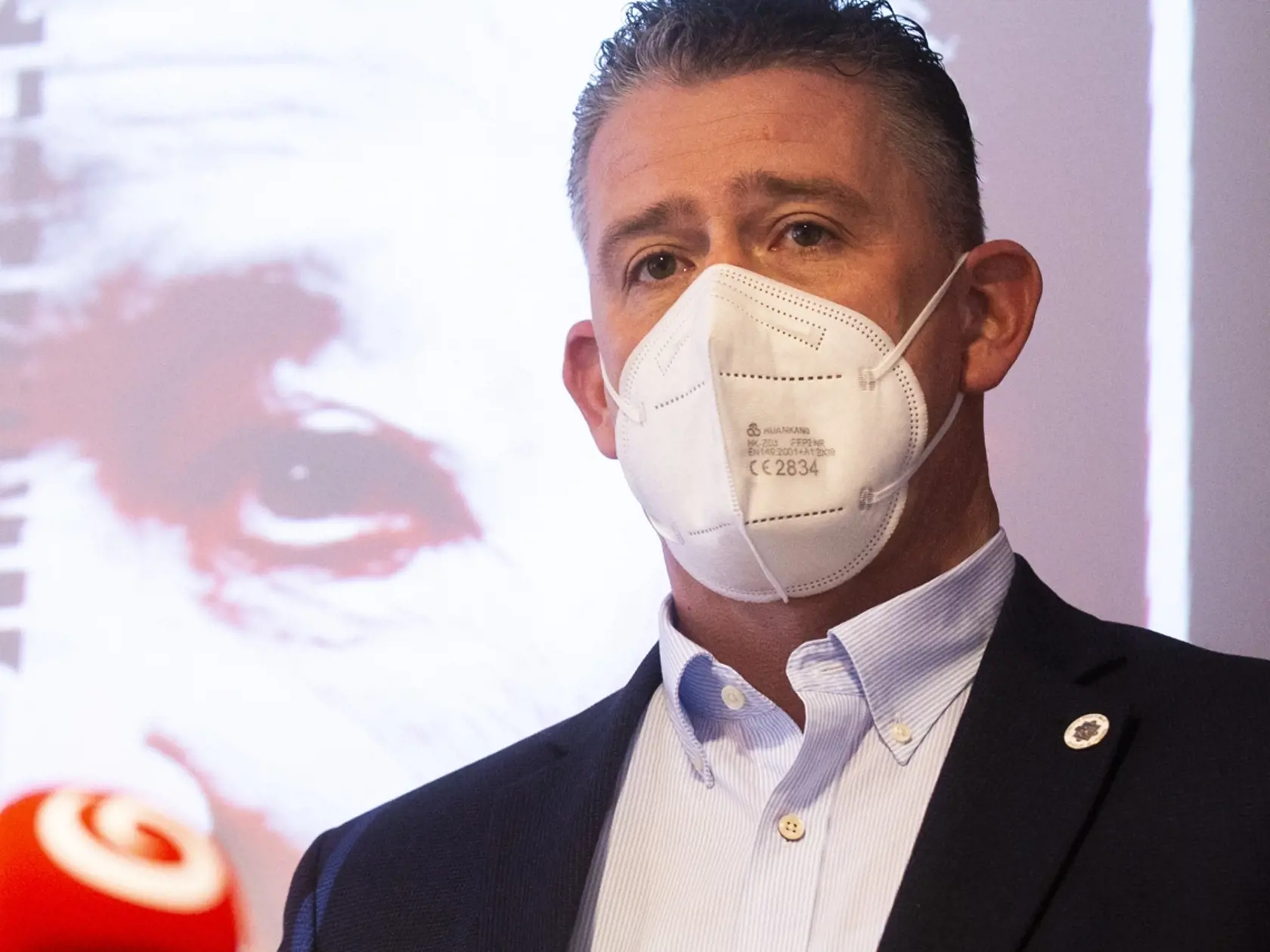 Na snímke minister vnútra SR Roman Mikulec (OĽaNO) počas tlačovej konferencie na tému Ochrana zraniteľných v čase asistovaného sčítania obyvateľov 13. apríla 2021 v Bratislave. FOTO TASR - Jakub Kotian