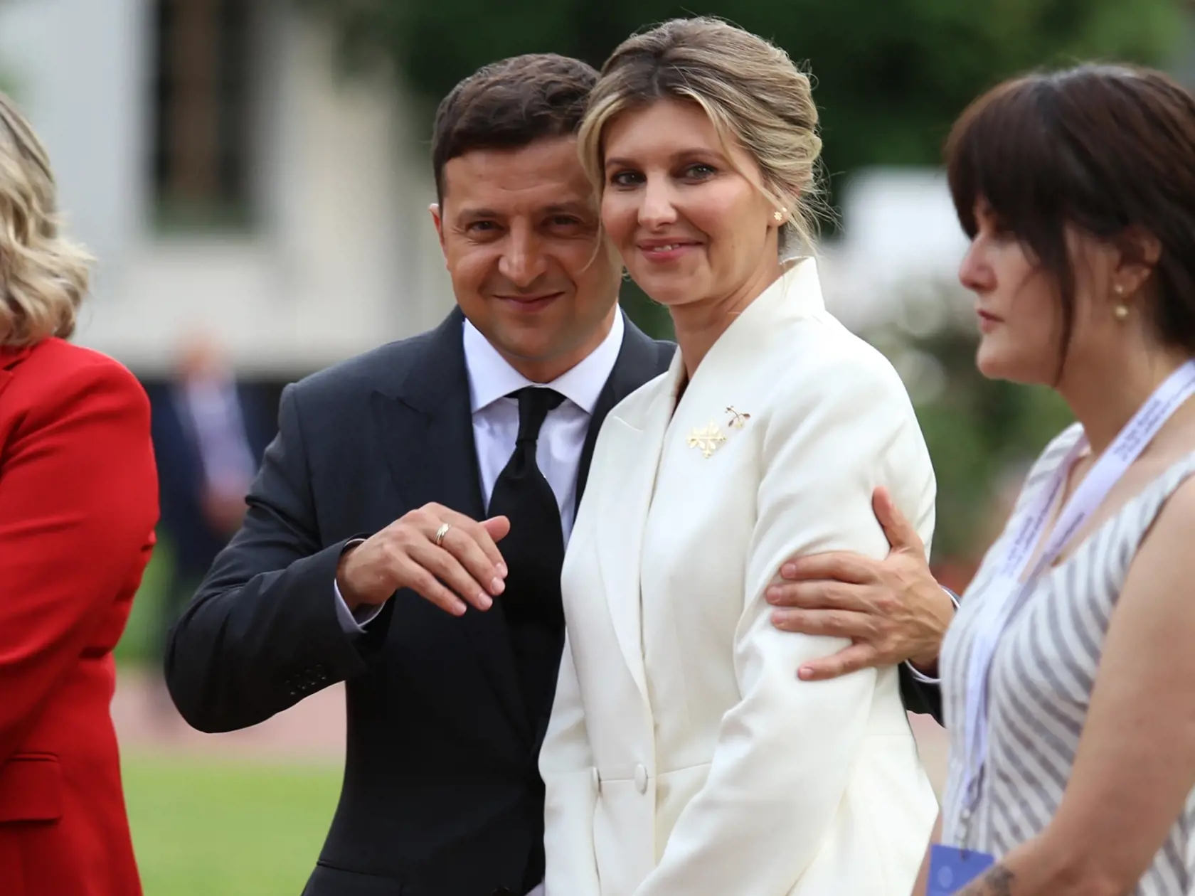Ukrajinský prezident s manželkou