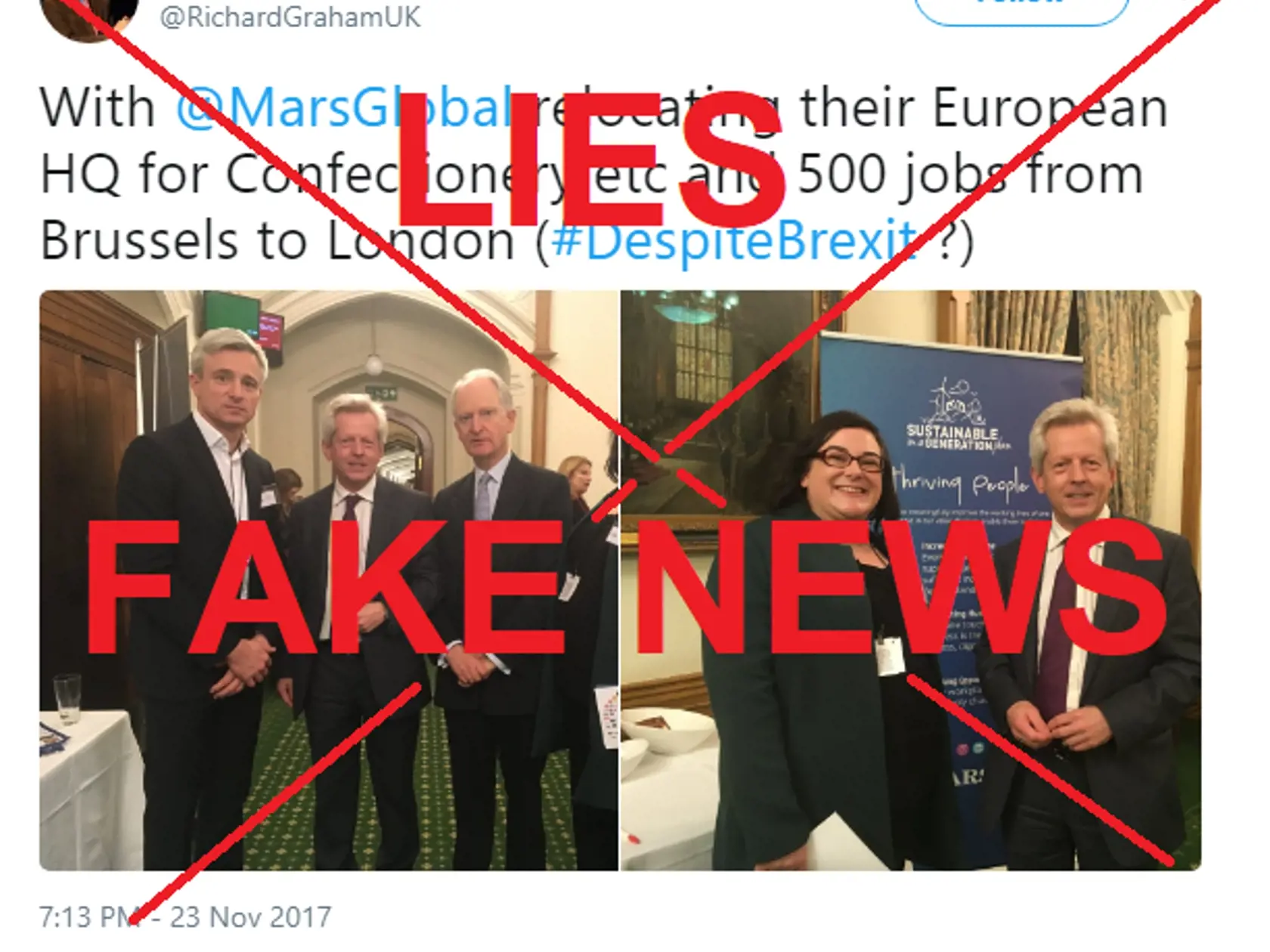 Lož: Na sociálnych sieťach sa pred brexitom objavovali správy o tom, ako Brusel oberá Britániu o pracovné miesta.