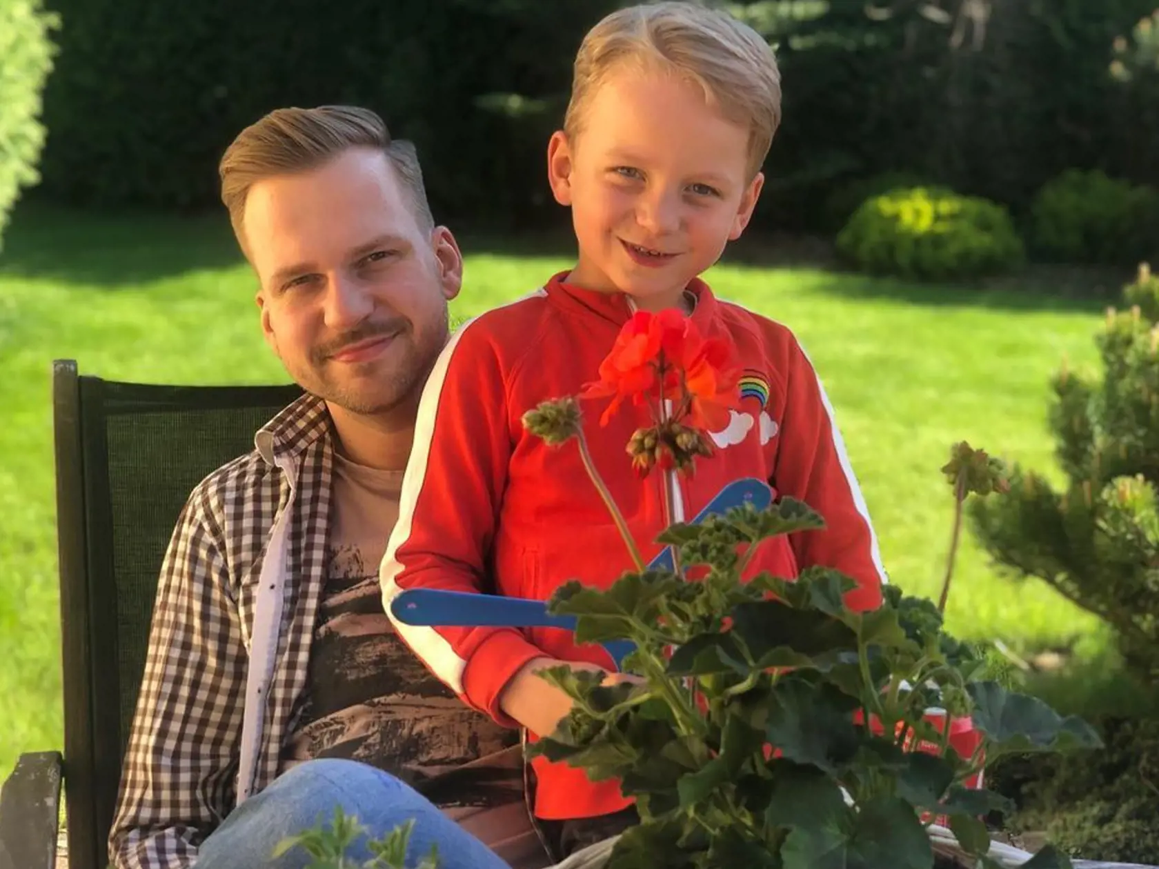 Martin Chodúr so synom Martinkom.