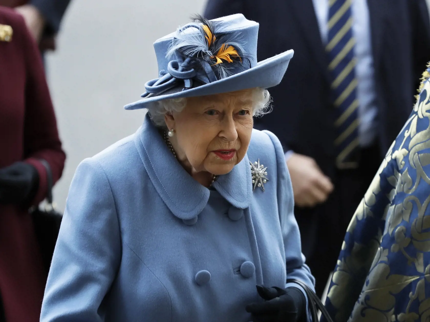 Na snímke britská kráľovná Alžbeta II. prichádza na tradičné oslavy Dňa Commonwealthu v pondelok 9. marca 2020 v Londýne. FOTO TASR/AP