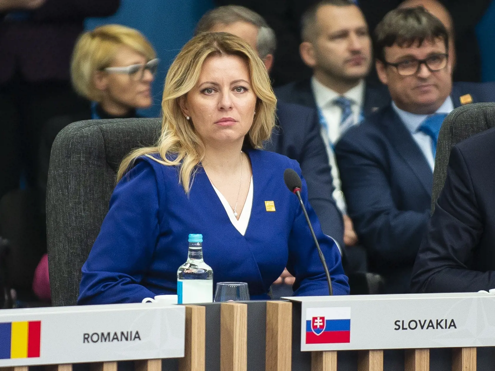 Na snímke prezidentka SR Zuzana Čaputová počas summitu lídrov členských krajín NATO v anglickom Watforde 4. decembra 2019. FOTO TASR - Jakub Kotian