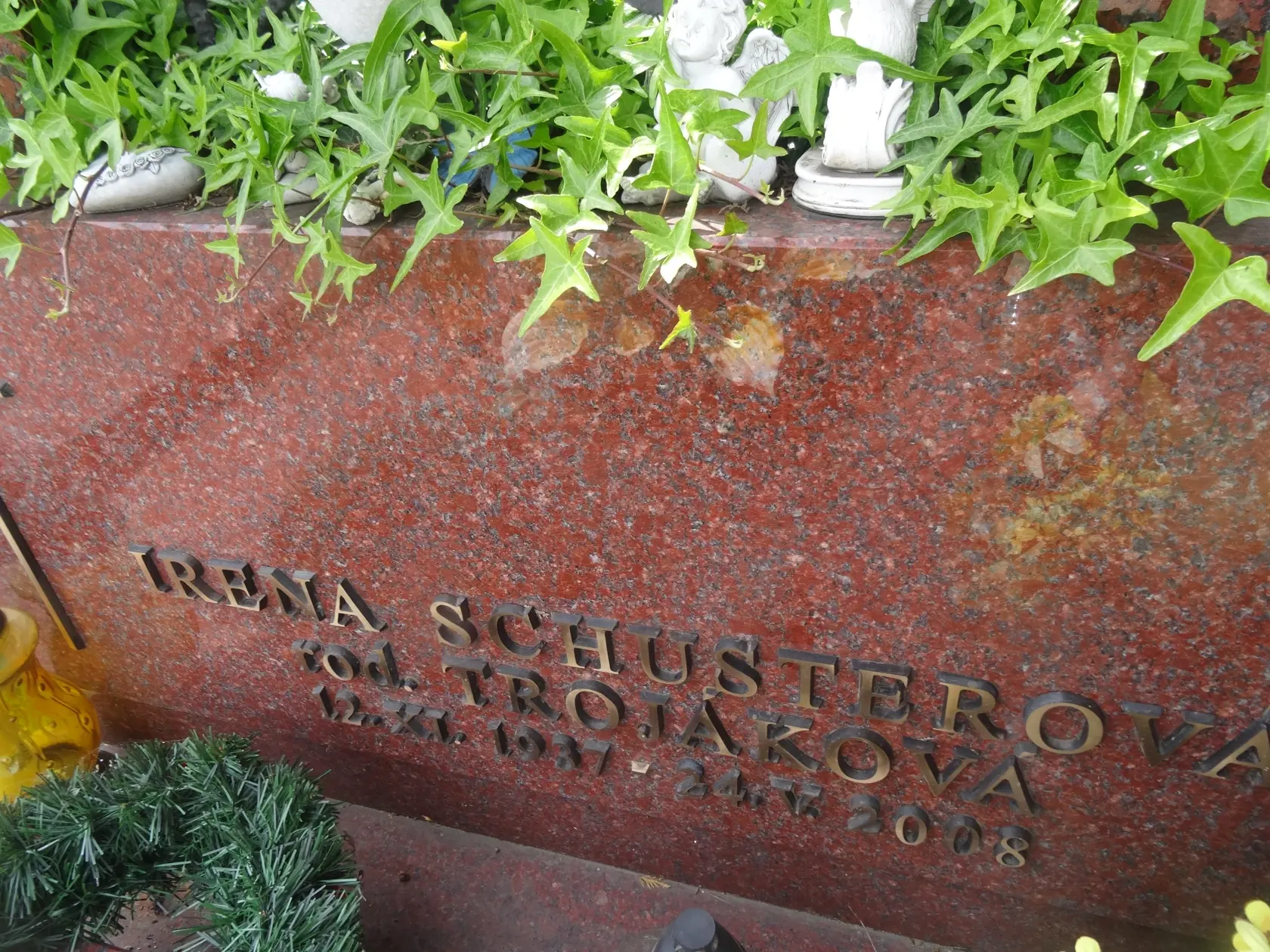 Údaje Ireny Schusterovej boli zakryté srdiečkom z červených ružičiek.