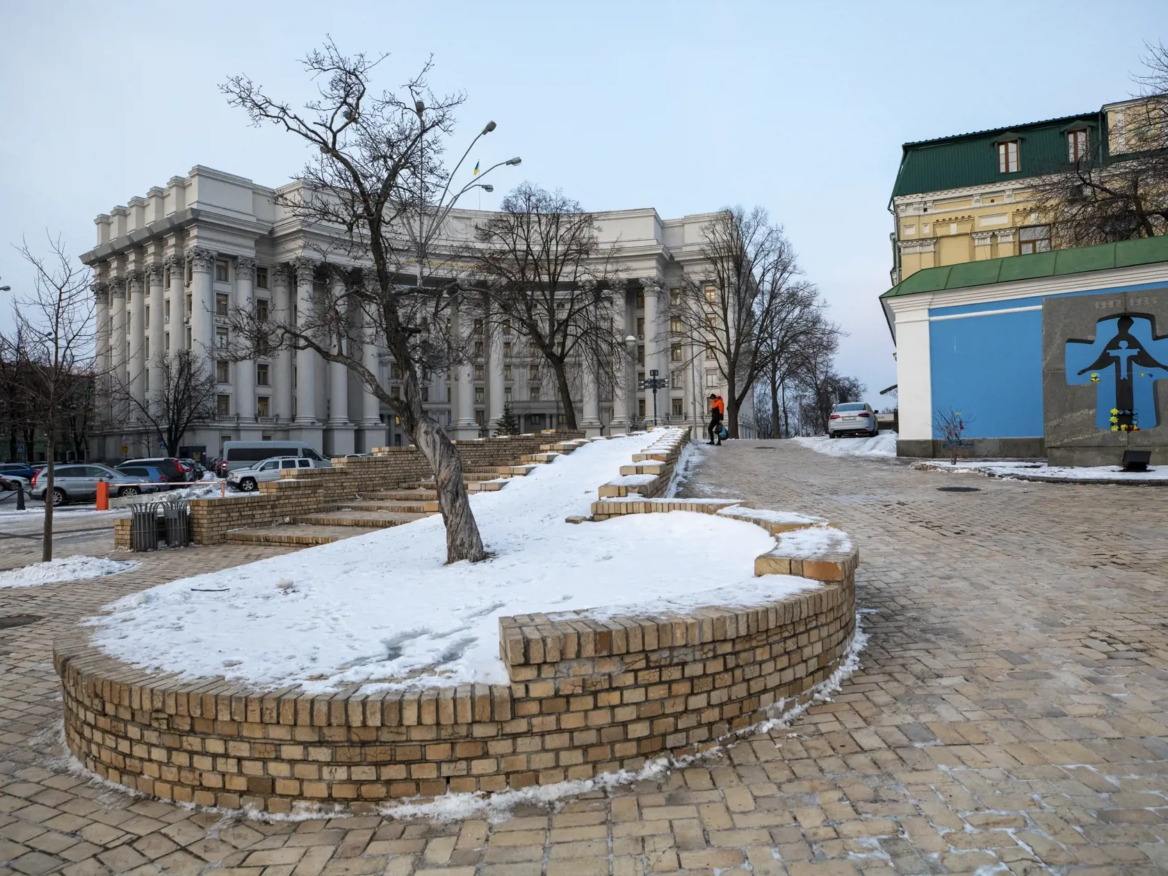  Ukrajina v napätej situaácií v konflikte s Ruskom.
Na snímke Kyjev.