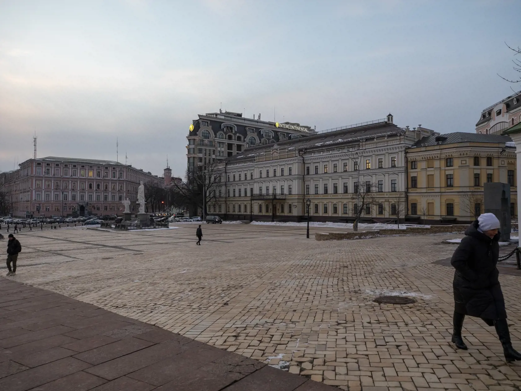  Ukrajina v napätej situaácií v konflikte s Ruskom.
Na snímke Kyjev.