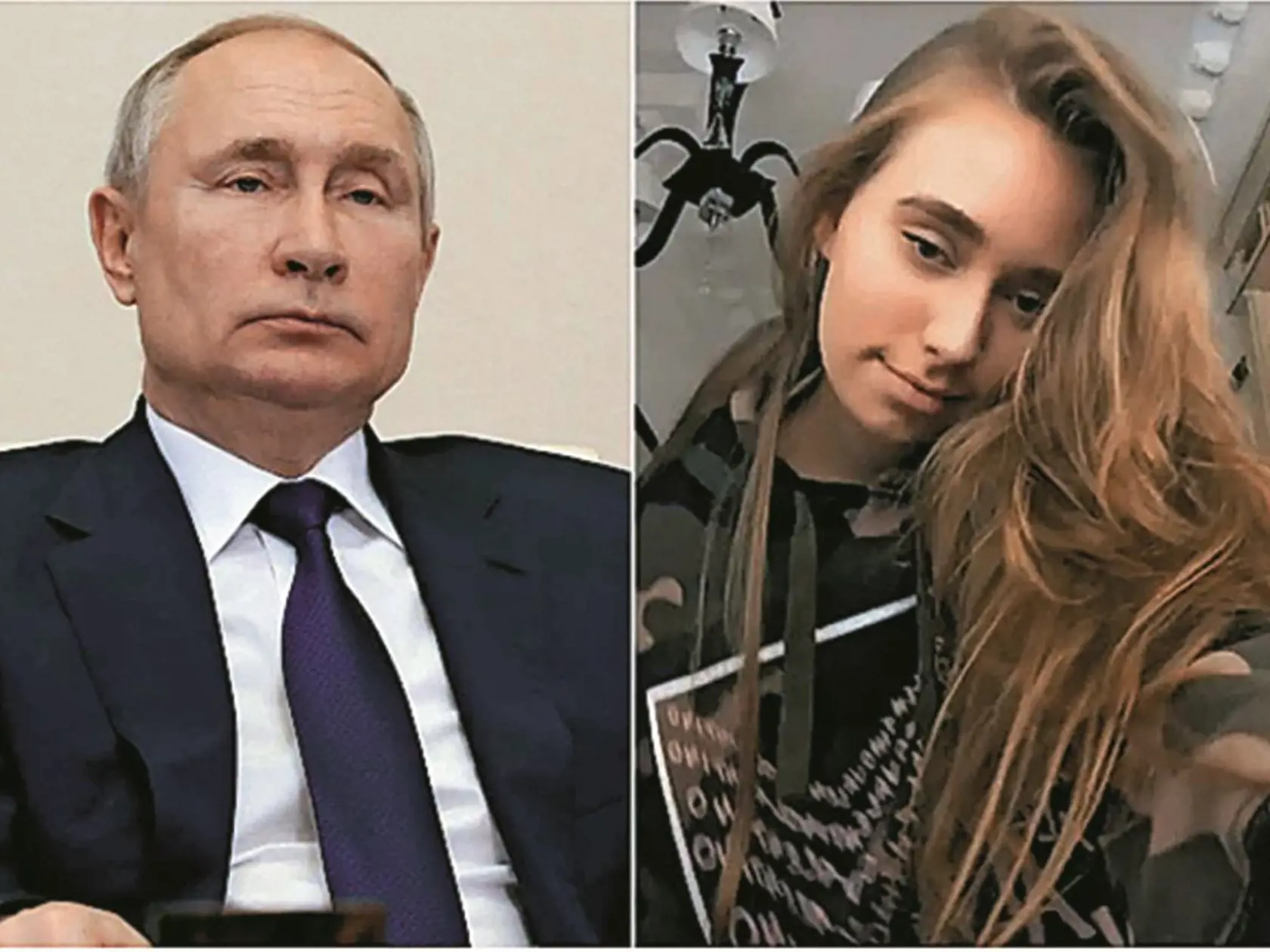 Putin a jeho údajná dcéra Lujza.