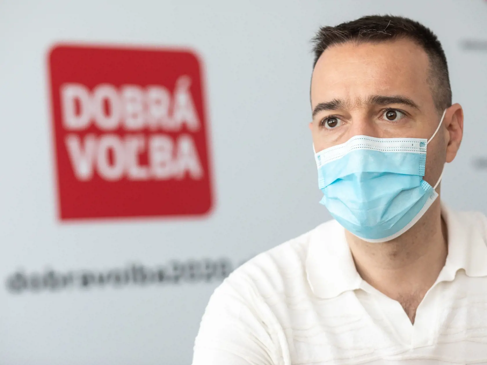 Na fotke je Tomáš Drucker zo strany Dobrá Voľba