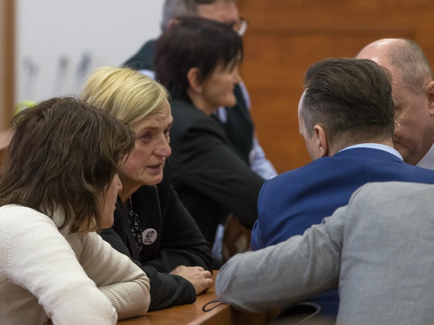Prvé pojednávanie na Špecializovanom trestnom súde v Pezinku vo veci vraždy investigatívneho novinára Jána Kuciaka a jeho snúbenice Martiny Kušnírovej. Na snímke je Zlatica Kušnírová, matka Martiny Kušnírovej.