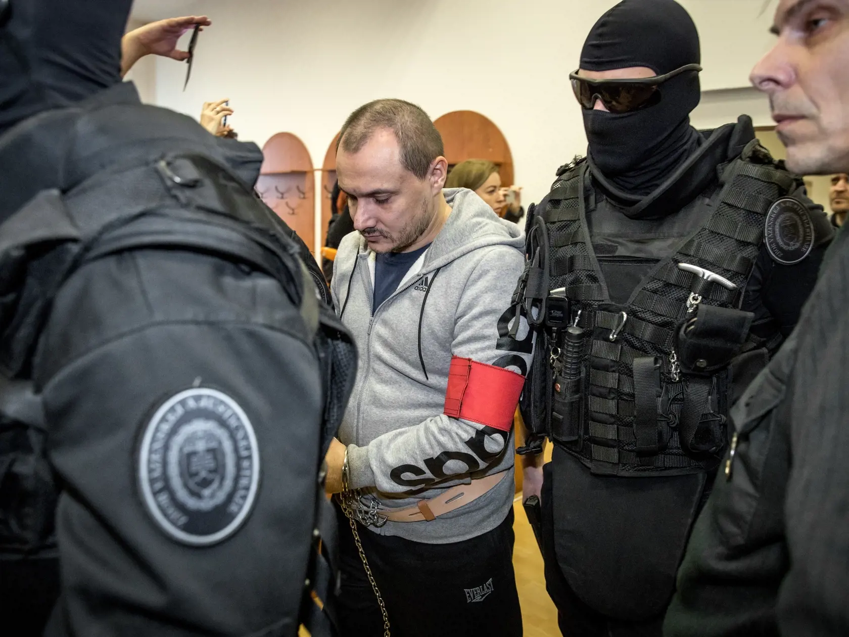 Prvé pojednávanie na Špecializovanom trestnom súde v Pezinku vo veci vraždy investigatívneho novinára Jána Kuciaka a jeho snúbenice Martiny Kušnírovej. Na snímke je Tomáš Szabó.
