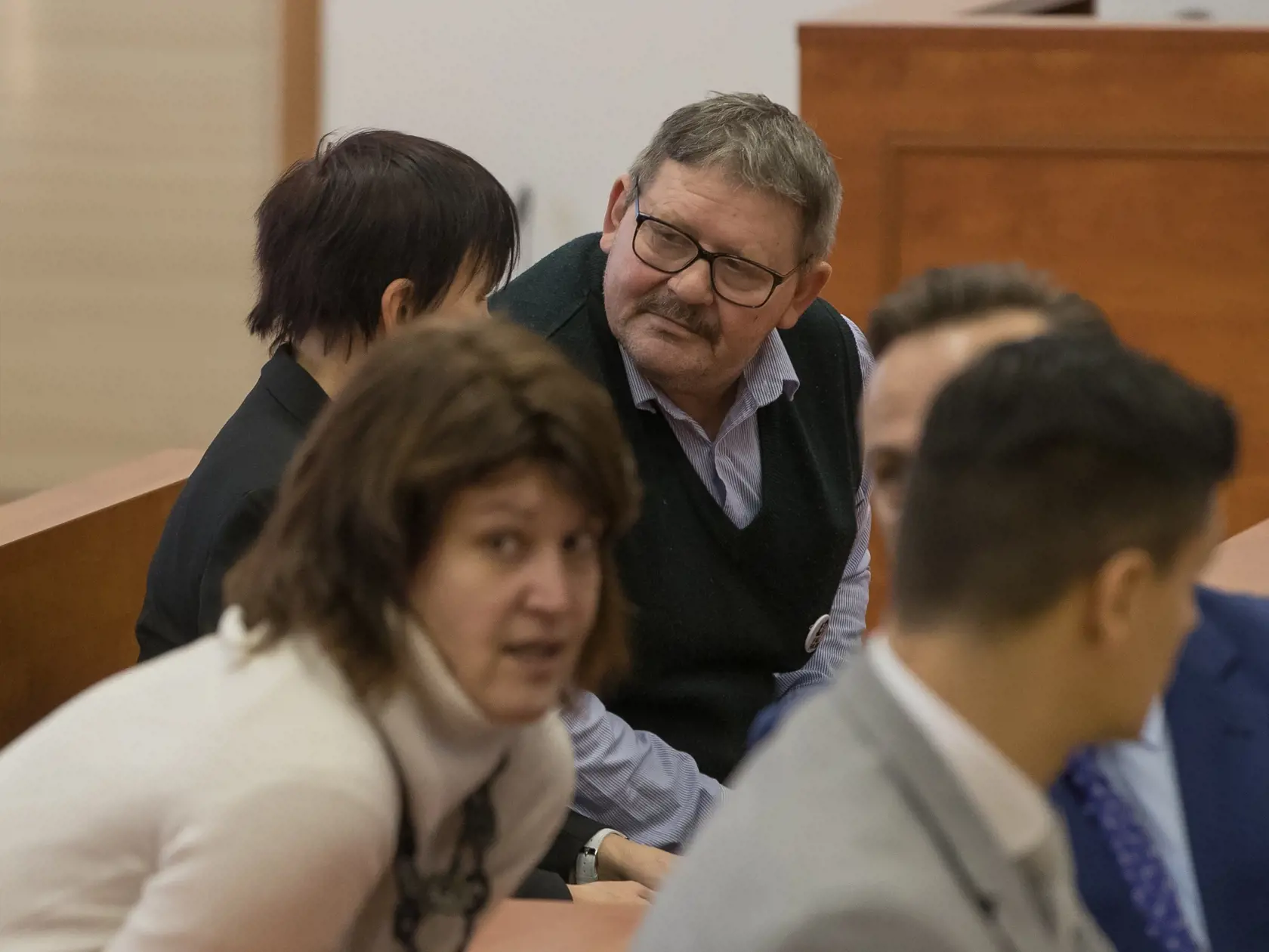 Prvé pojednávanie na Špecializovanom trestnom súde v Pezinku vo veci vraždy investigatívneho novinára Jána Kuciaka a jeho snúbenice Martiny Kušnírovej. Na snímke je Jozef Kuciak, otec Jána Kuciaka..