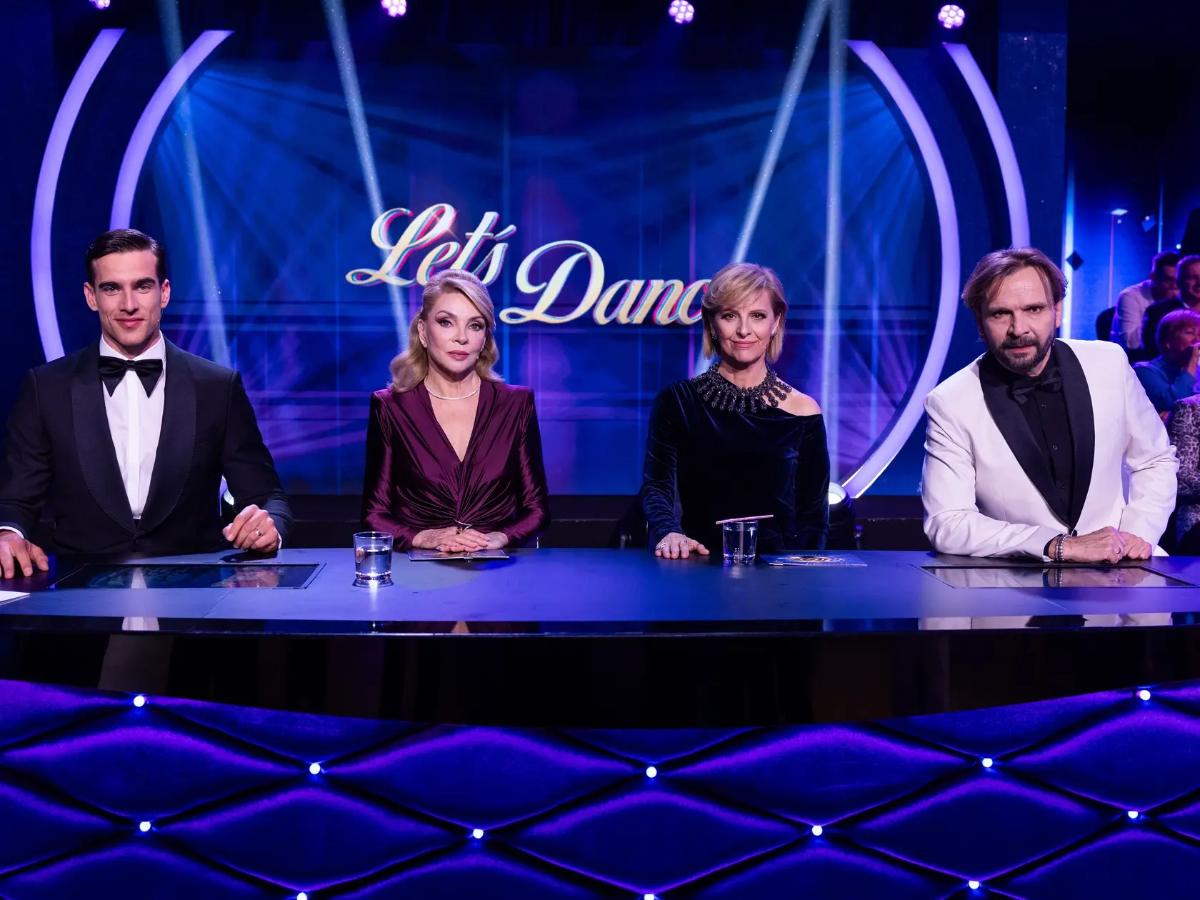 Na snímke porota Ján Ďurovčík, Tatiana Drexler, Adam Bardy, Zdena Studenková počas štvrtého  kola Let's dance 2025.