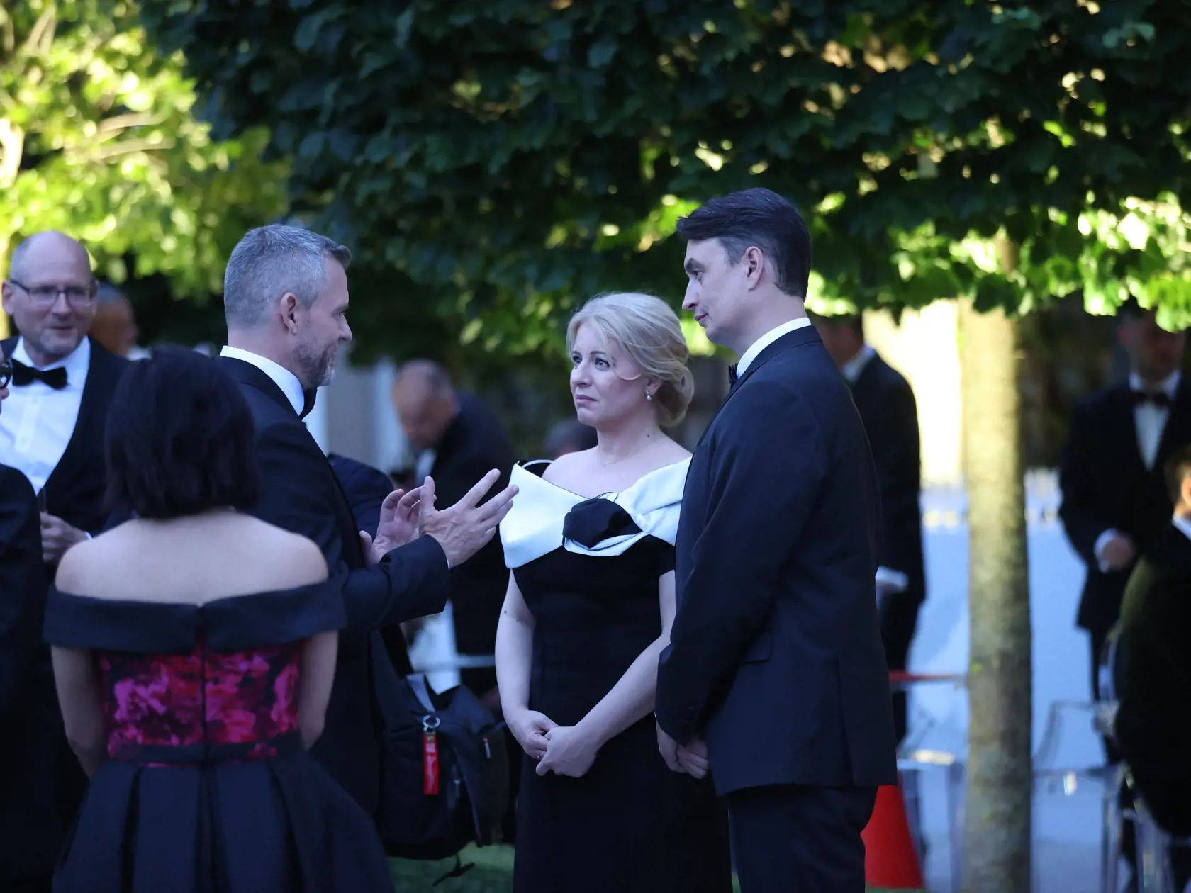 Slávnostná recepcia prezidenta SR Petra Pellegriniho na Bratislavskom hrade. Na snímke je Zuzana Čaputová s priateľom Jurajom Rizmanom.
