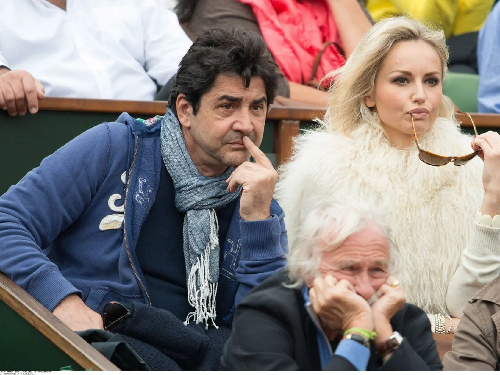 Adriana Karembeu and guest attend the French Open at Roland Garros in Paris, FRANCE-10/06/12./NIVIERE_069.NIV/1206110108/Credit:NIVIERE/SIPA/1206110110, Image: 233542803, License: Rights-managed, Restrictions: , Model Release: no, Credit line: Profimedia, TEMP Sipa Press