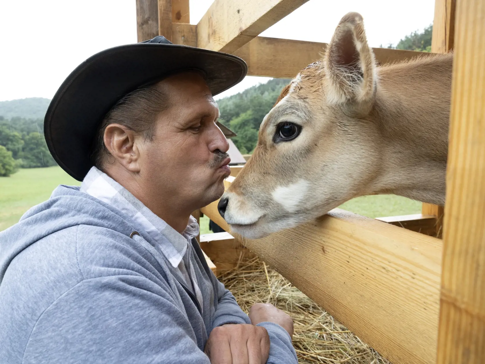 Reality show Farma televízie Markíza. Mediálny deň pred jej začiatkom v čase, keď na farme ešte neboli súťažiaci. Na snímke je farmár Martin Bagar. 