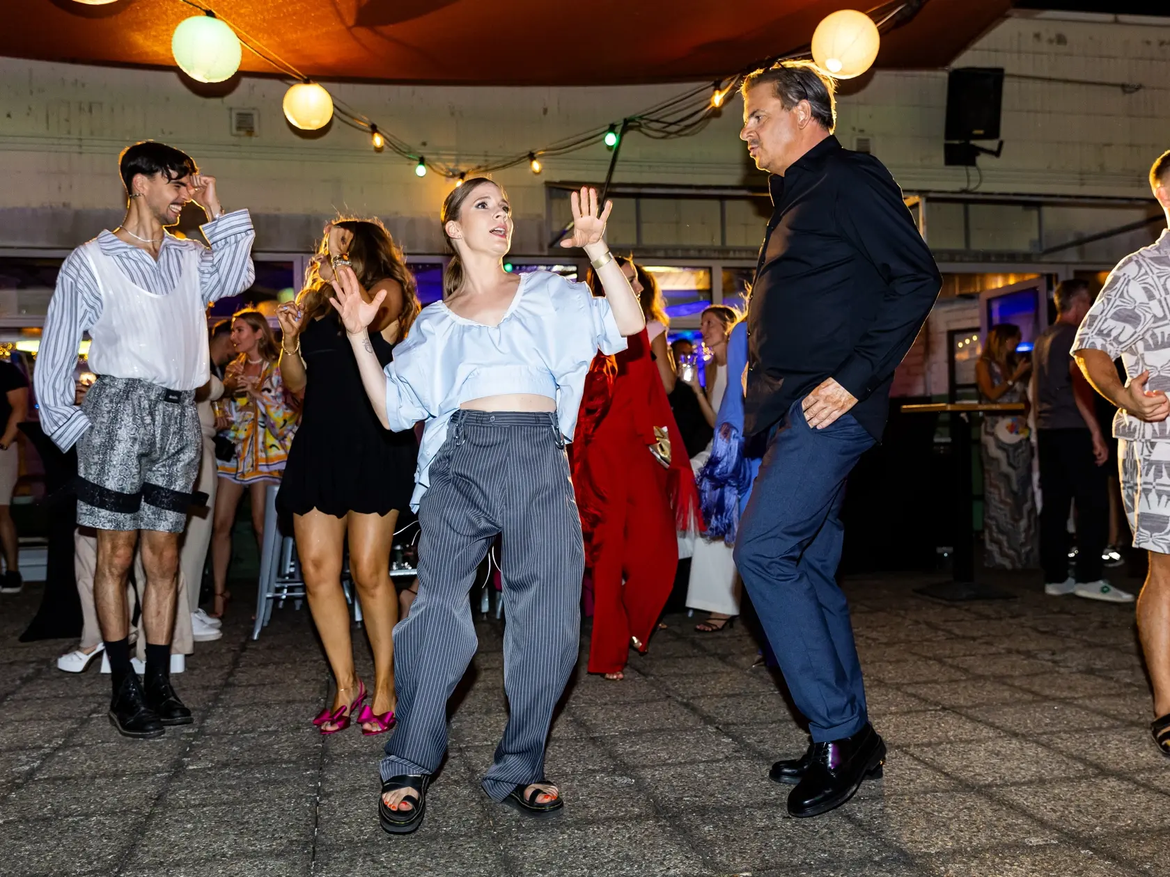 Letná párty TV Markíza 2024 v Bratislave. Na snímke Dano Dangl a Jana Kovalčíková.