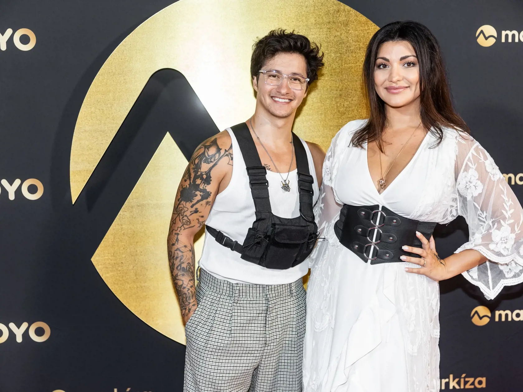 Letná media párty televízie Markíza v Bratislave. Na snímke Dáša Mamba Šarközyová a Tony Porucha.