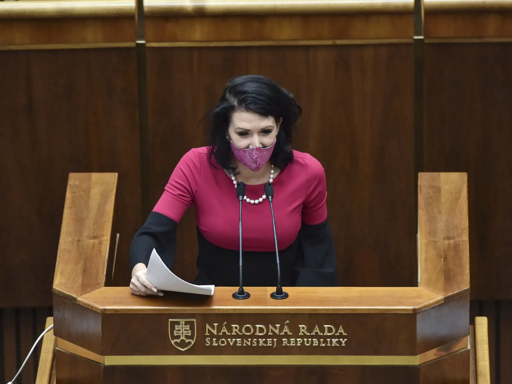 Na snímke poslankyňa NR SR Jana Cigániková (SaS) počas 16. schôdze Národnej rady Slovenskej republiky, 20. októbra 2020 v Bratislave.