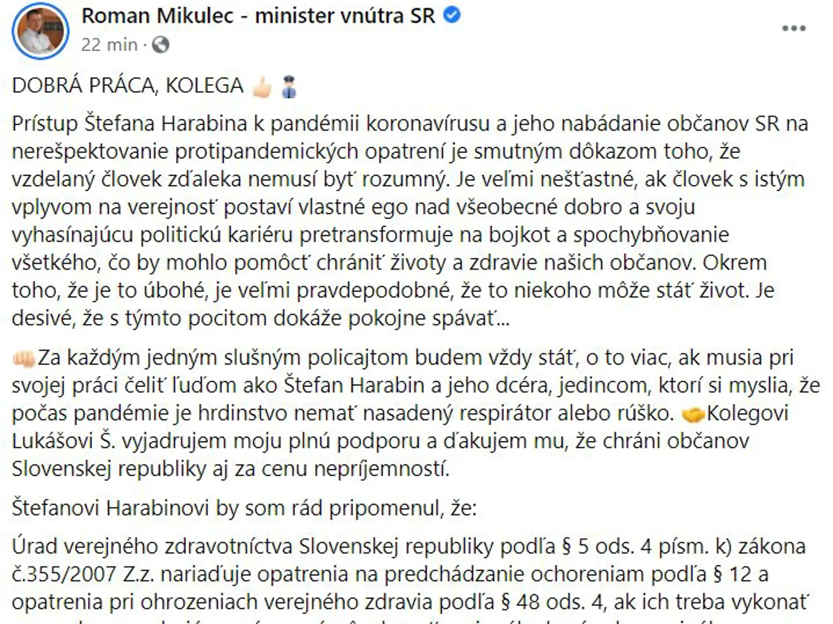 Roman Mikulec - odkaz pre Štefana Hrabina.
