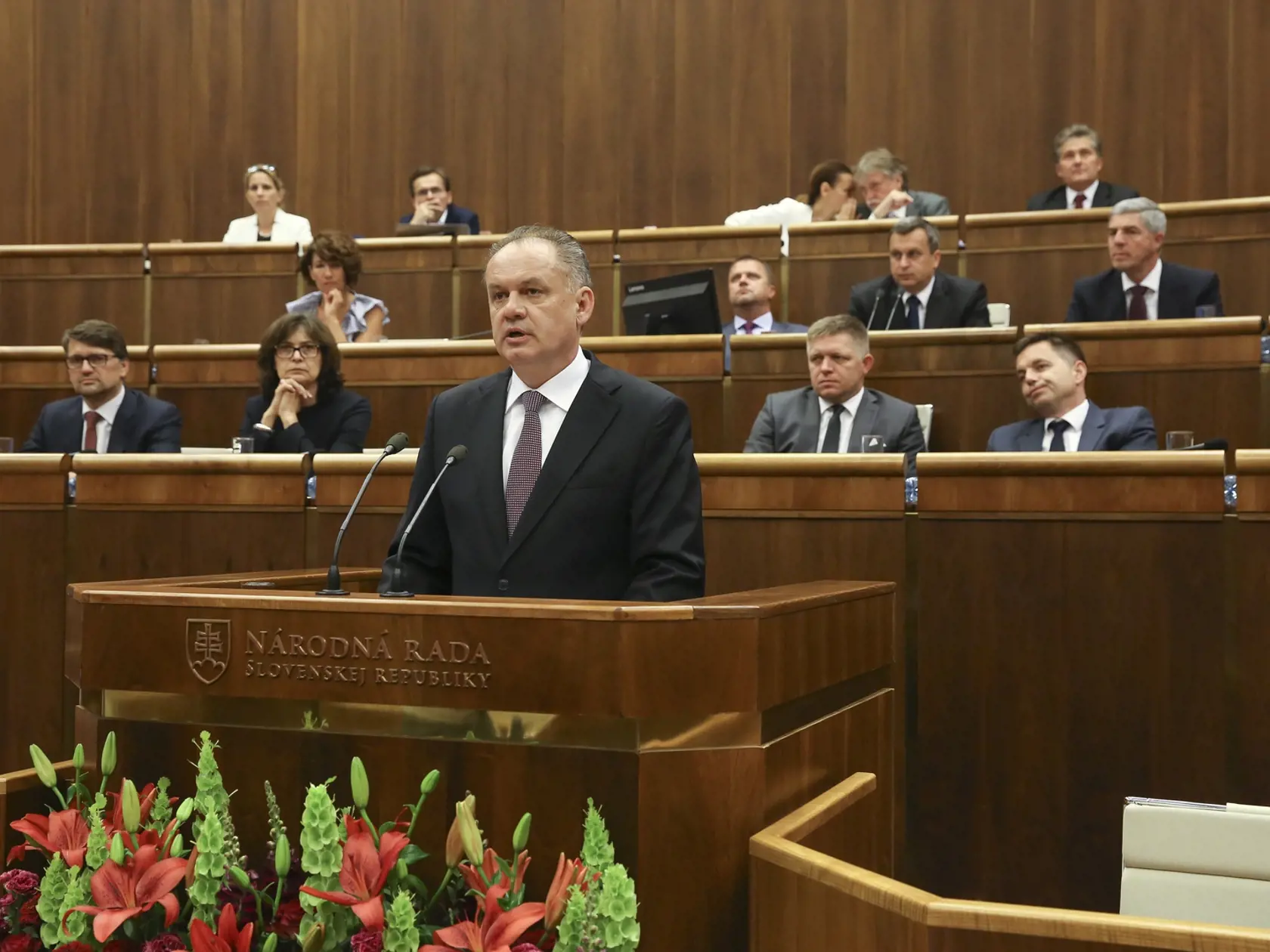 Prezident Andrej Kiska vystúpil so správou o stave v republiky v parlamente.