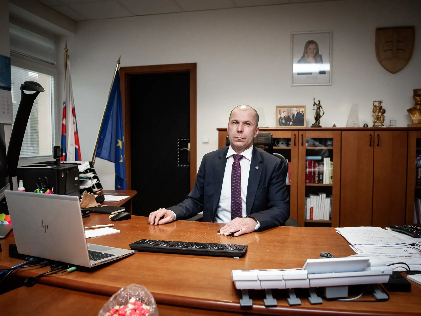 Prezident Policajného zboru Slovenskej republiky Peter Kovařík pri rozhovore v Bratislave.
