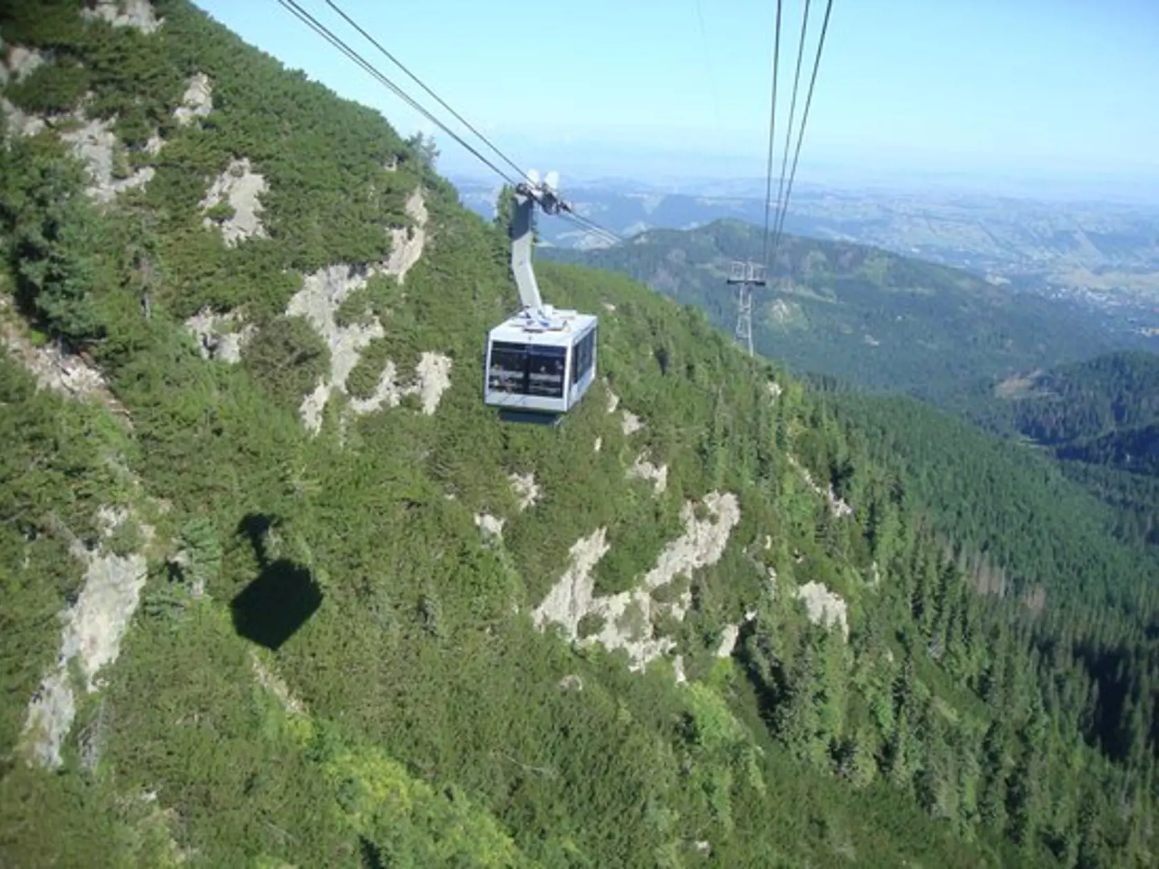Lanovka na Kasprov vrch v Poľských Tatrách.