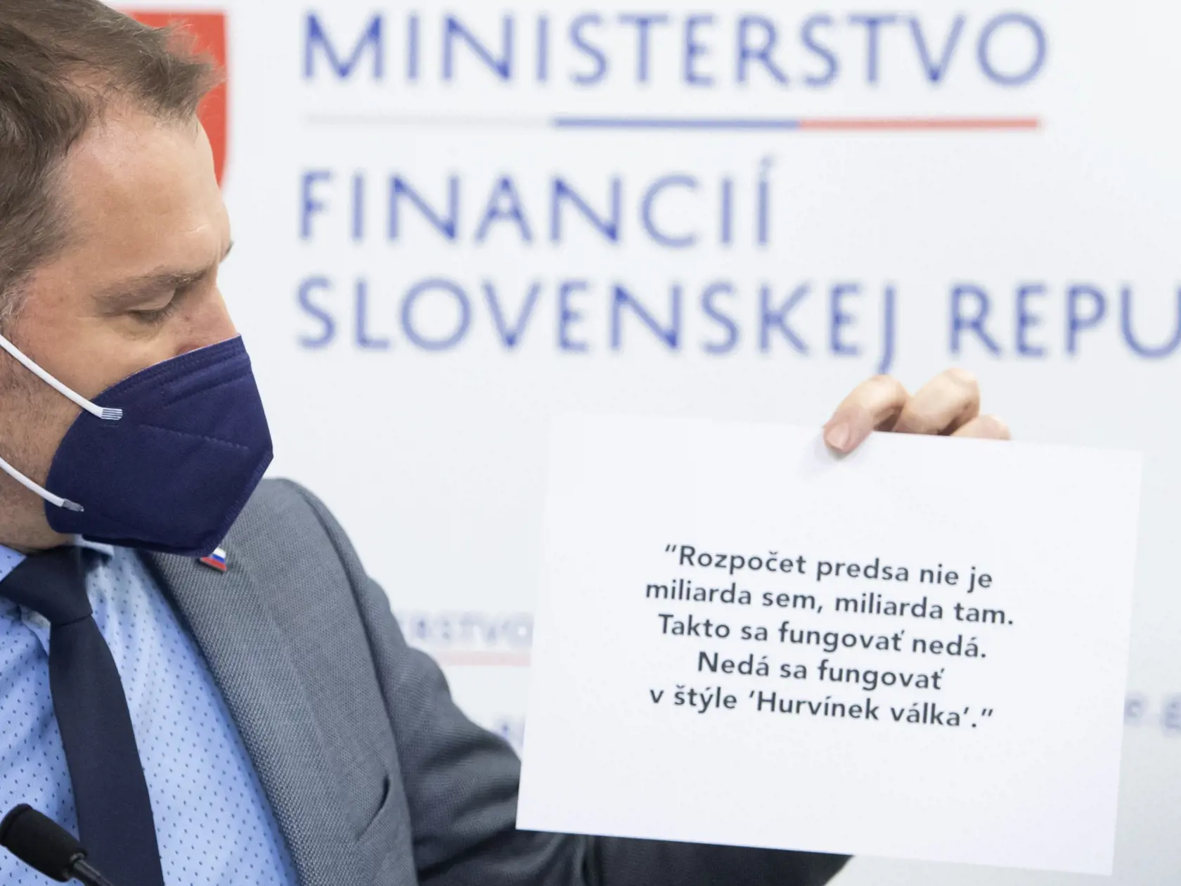 Na snímke podpredseda vlády SR a minister financií SR Igor Matovič (OĽaNO) počas tlačovej konferencie 19. mája 2021 v Bratislave. FOTO TASR - Martin Baumann