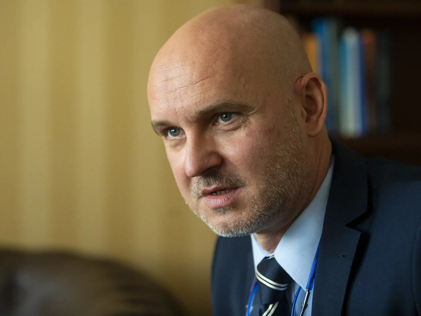 Na snímke minister školstva, vedy, výskumu a športu (MŠVVŠ) SR Branislav Gröhling (SaS) počas rozhovoru pre Tlačovú agentúru Slovenskej republiky 28. mája 2020 v Bratislave. FOTO TASR - Jakub Kotian