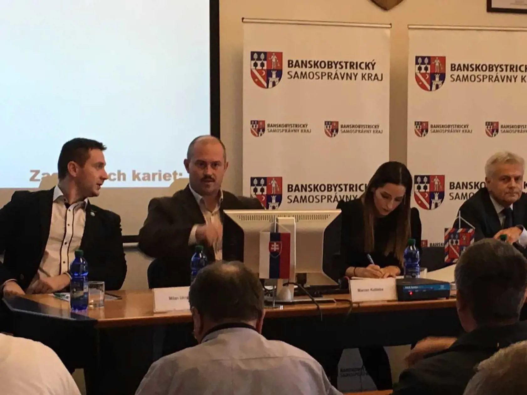 Marian Kotleba na poslednom zasadnutí krajského zastupiteľstva.