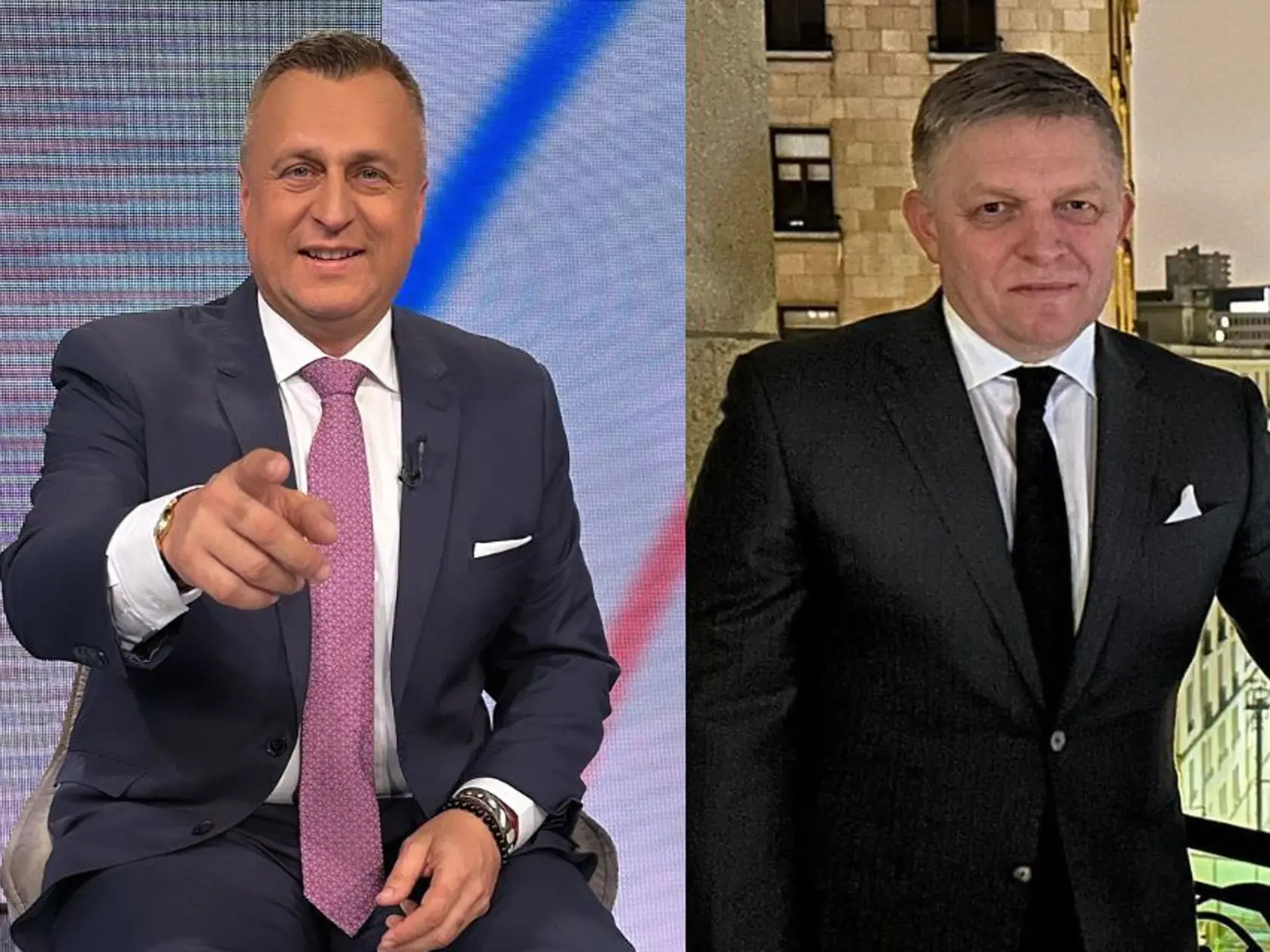 Na kombosnímke zľava Andrej Danko (SNS) a Robert Fico (Smer)