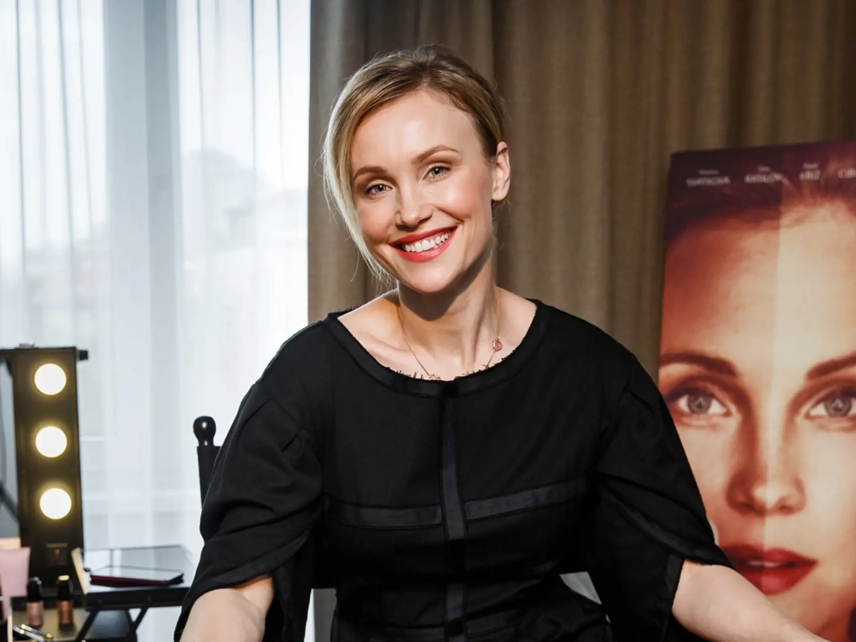 Tlačová konferencia spojená s fotením k predstaveniu filmu "Môj Príbeh" v jednom z bratislavských hotelov. Na snímke Vlastina Svátková.