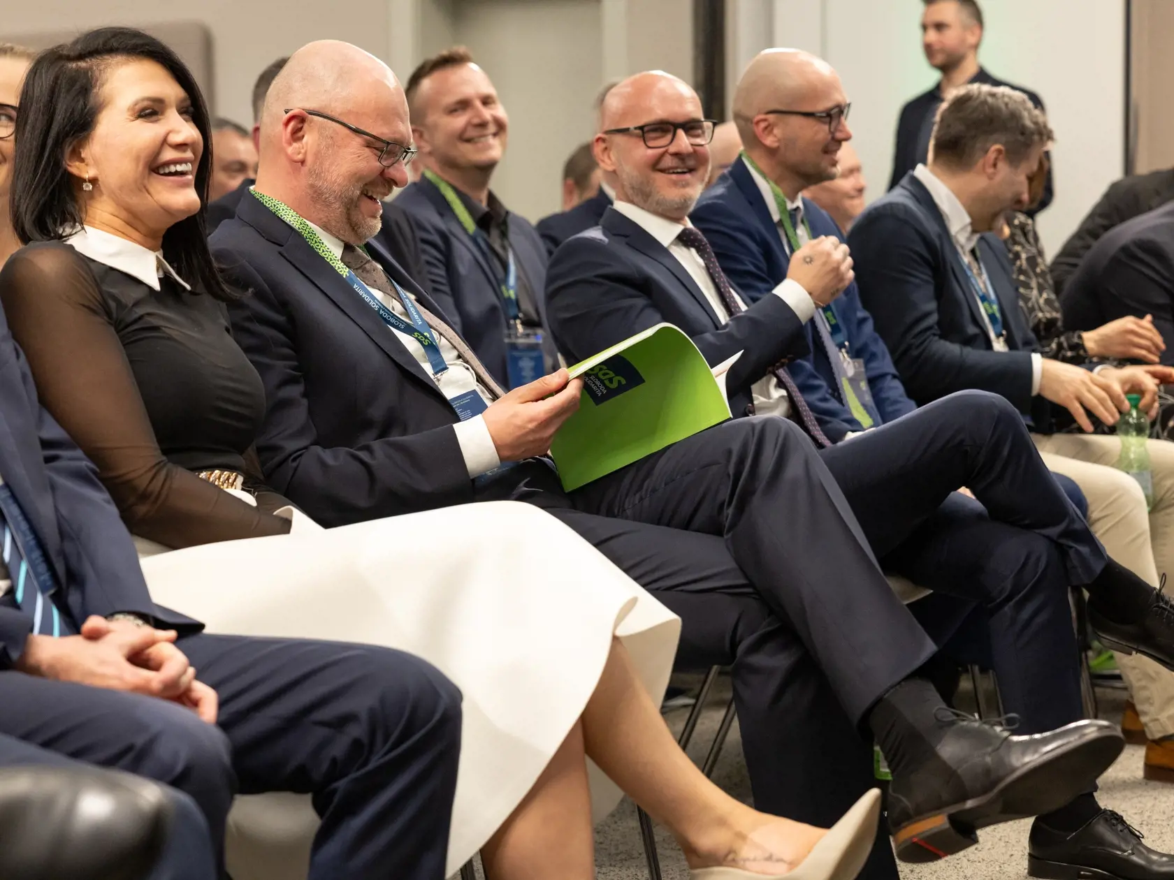 Riadny kongres politickej strany Sloboda a Solidarita v bratislavskom hoteli Park Inn. Na snímke zľava je Jana Bittó Cigániková, Richard Sulík, Branislav Gröhling, Karol Galek