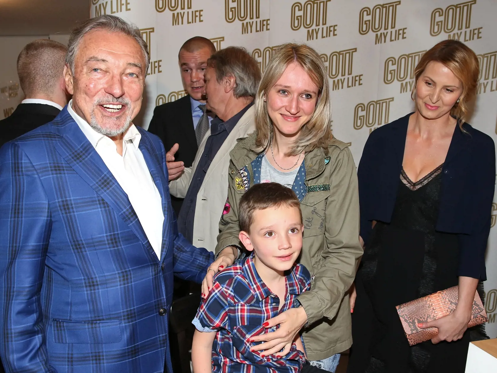 Karel Gott, dcera Lucie Kovaříková, syn Honzík, manžel, Ivana Gottová